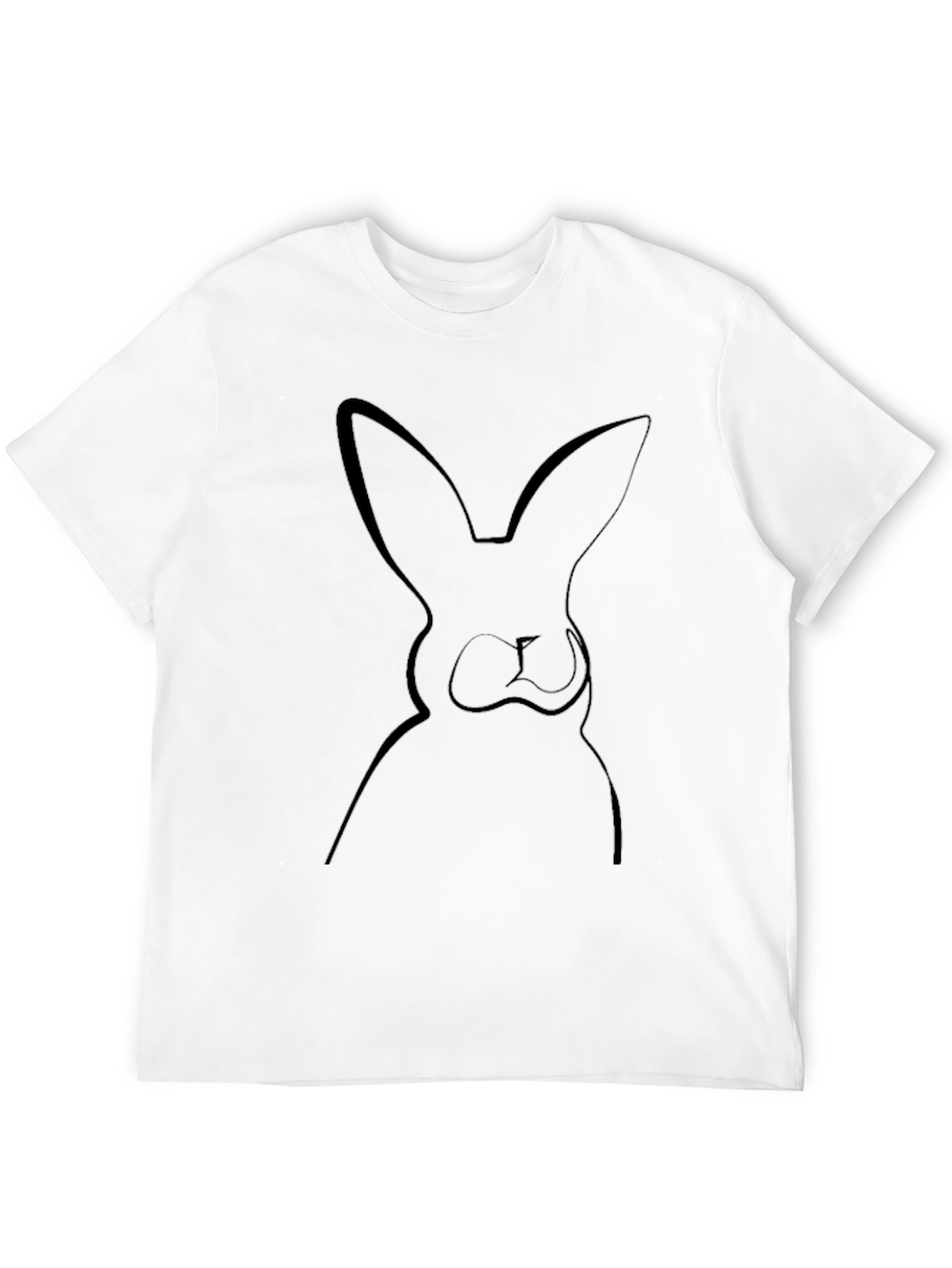 Black Bunny Outline Graphic Tee