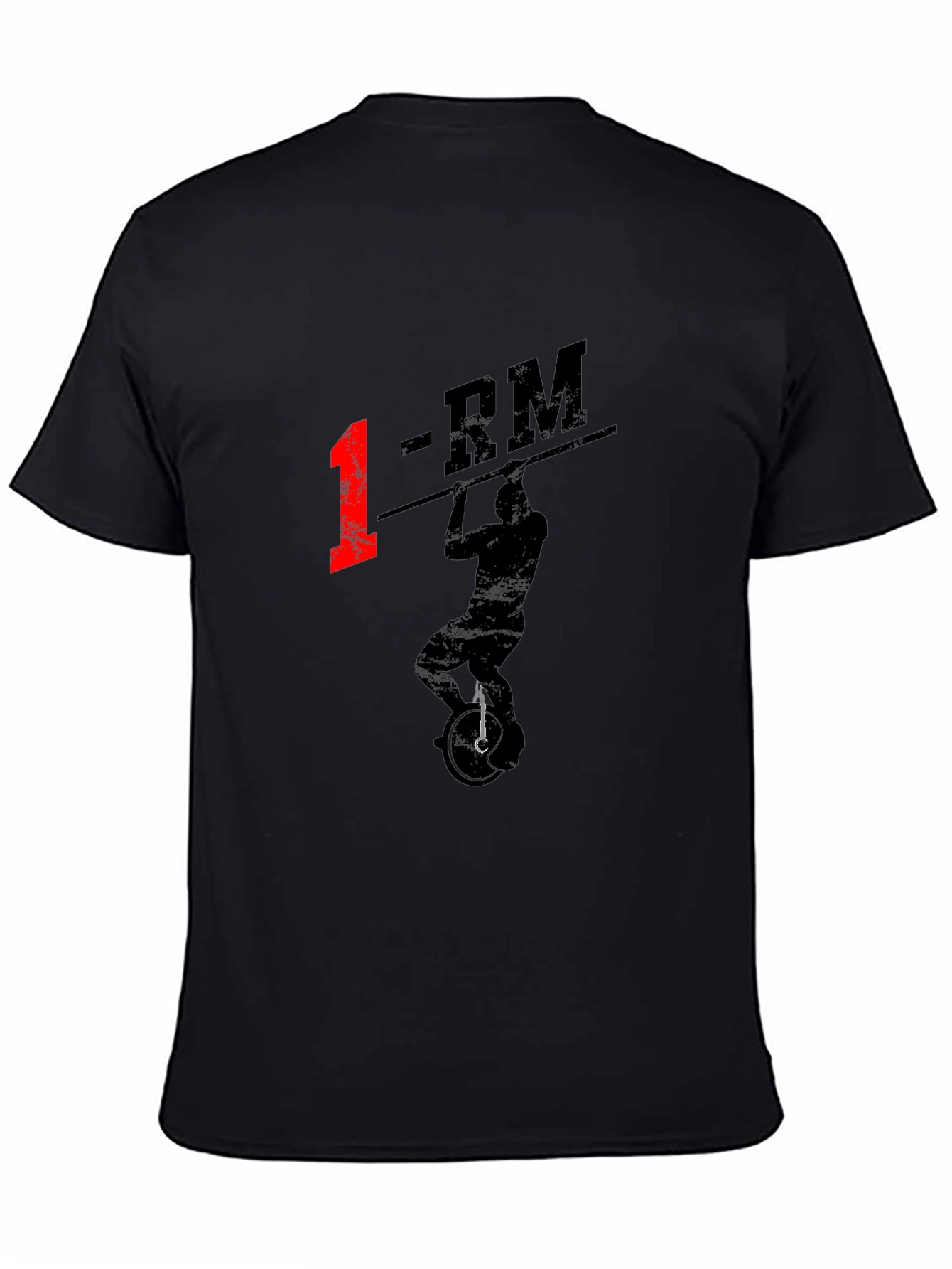 1-RM Unicyclist T-Shirt - Black Graphic Tee