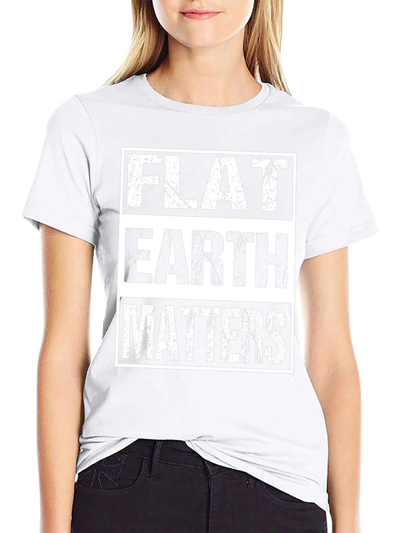 Flat Earth Matters Graphic T-Shirt - Black