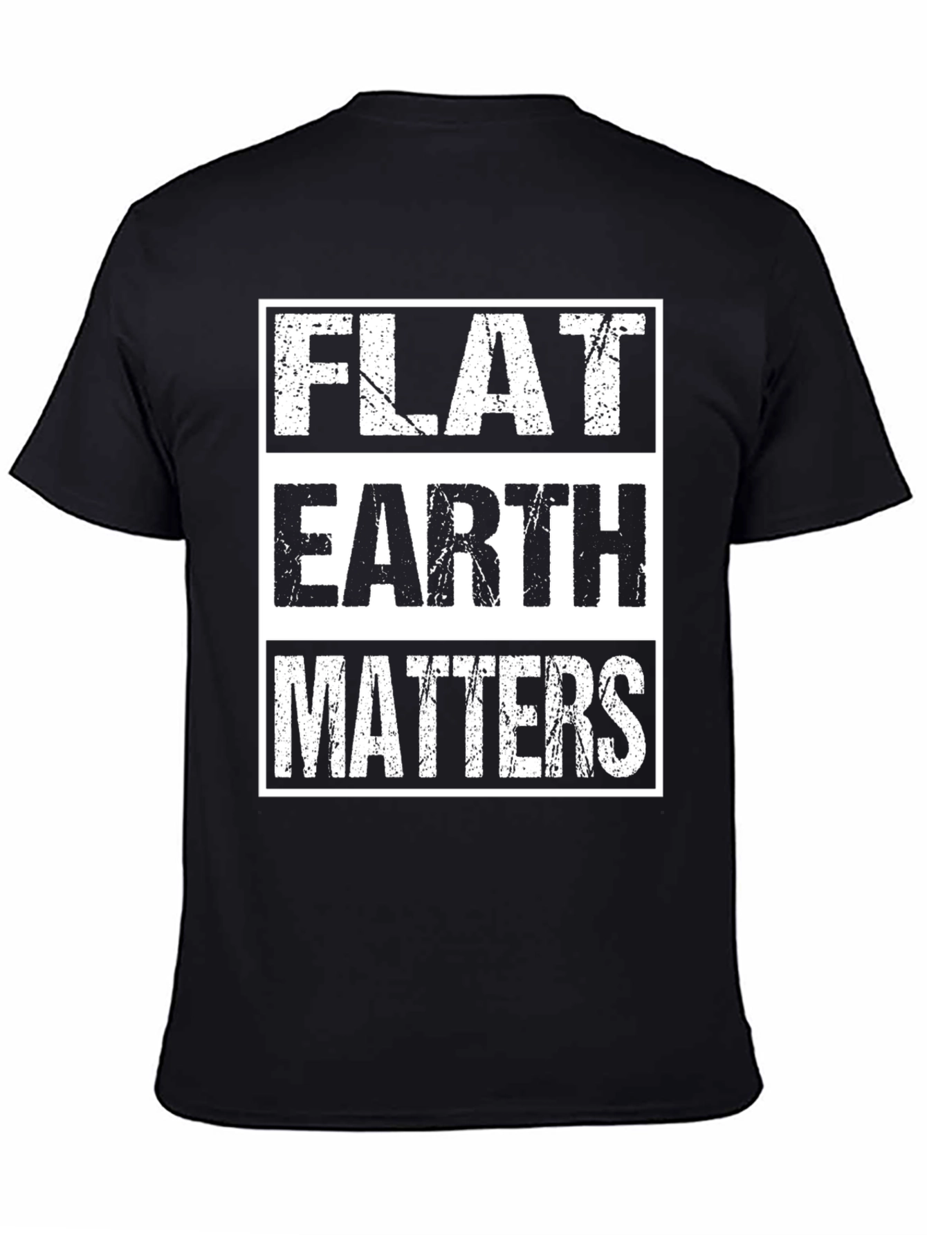 Flat Earth Matters Graphic T-Shirt - Black