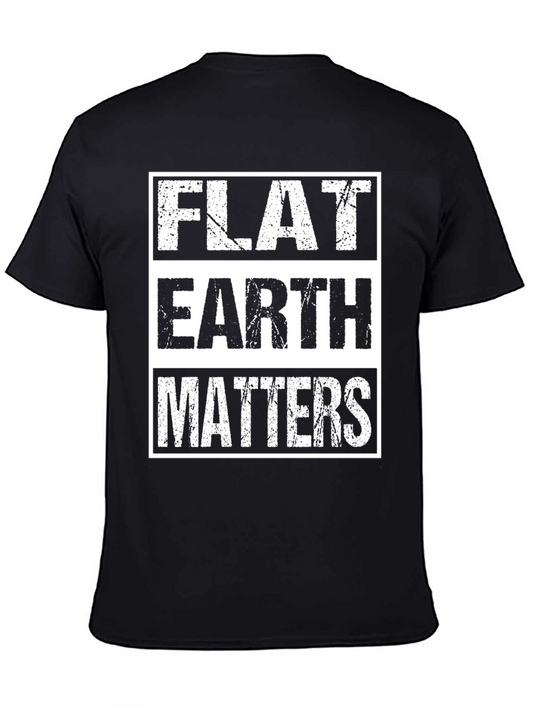 Flat Earth Matters Graphic T-Shirt - Black