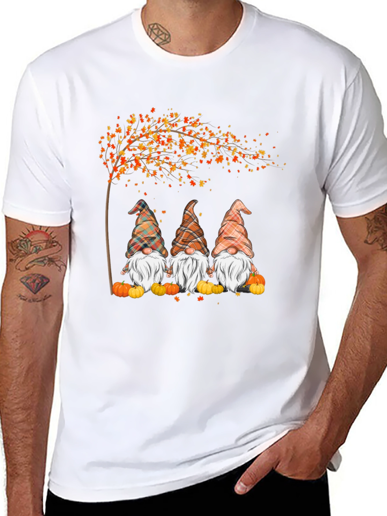 Fall Gnomes T-Shirt Autumn Season Tee