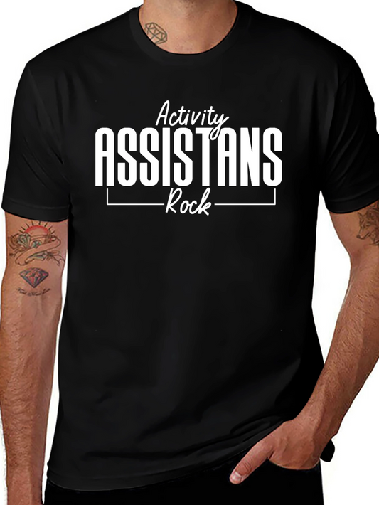 Activity Assistants Rock Tee - Black Cotton Blend