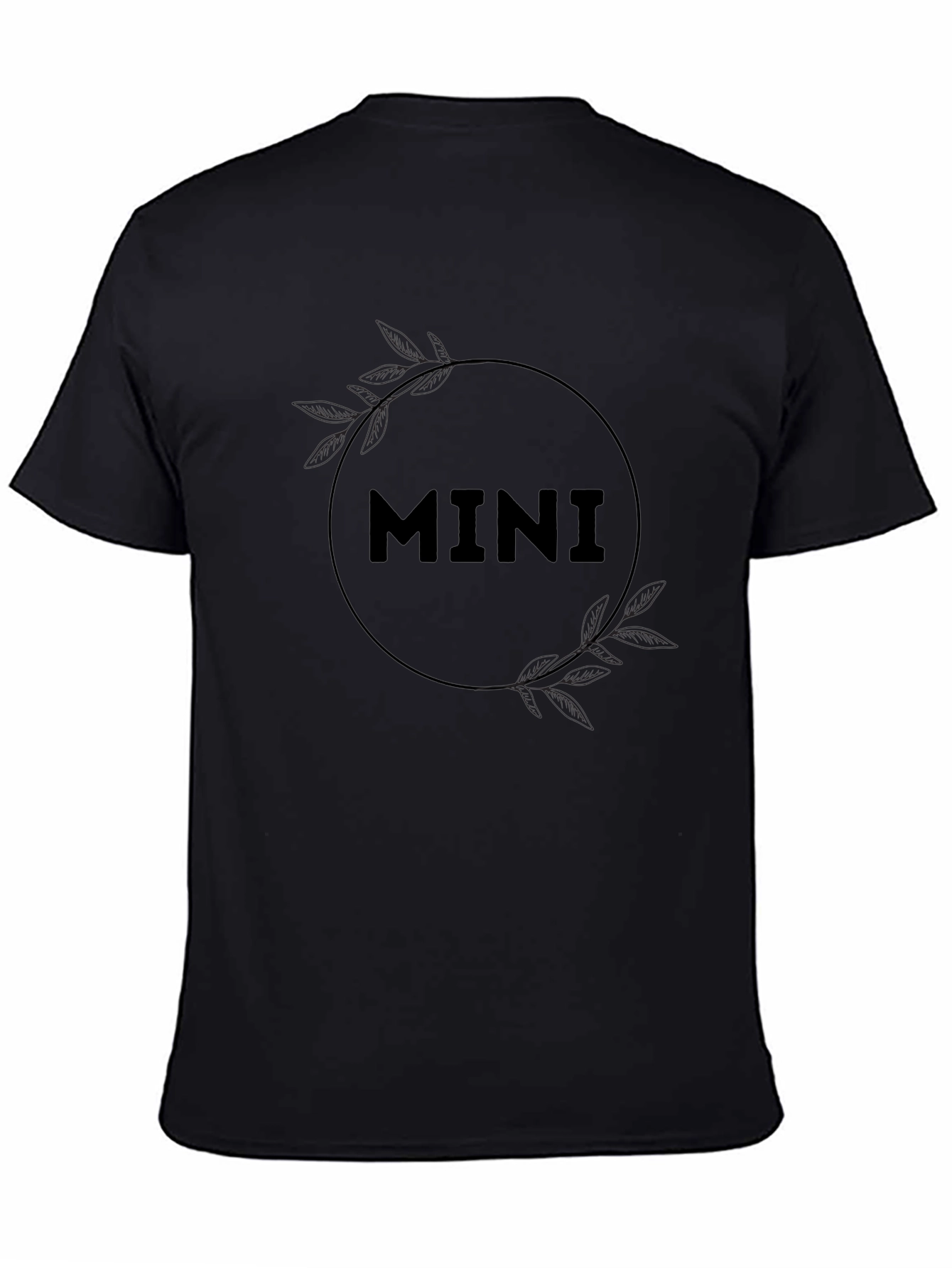 Black Mini Graphic Print Crew Neck T-Shirt