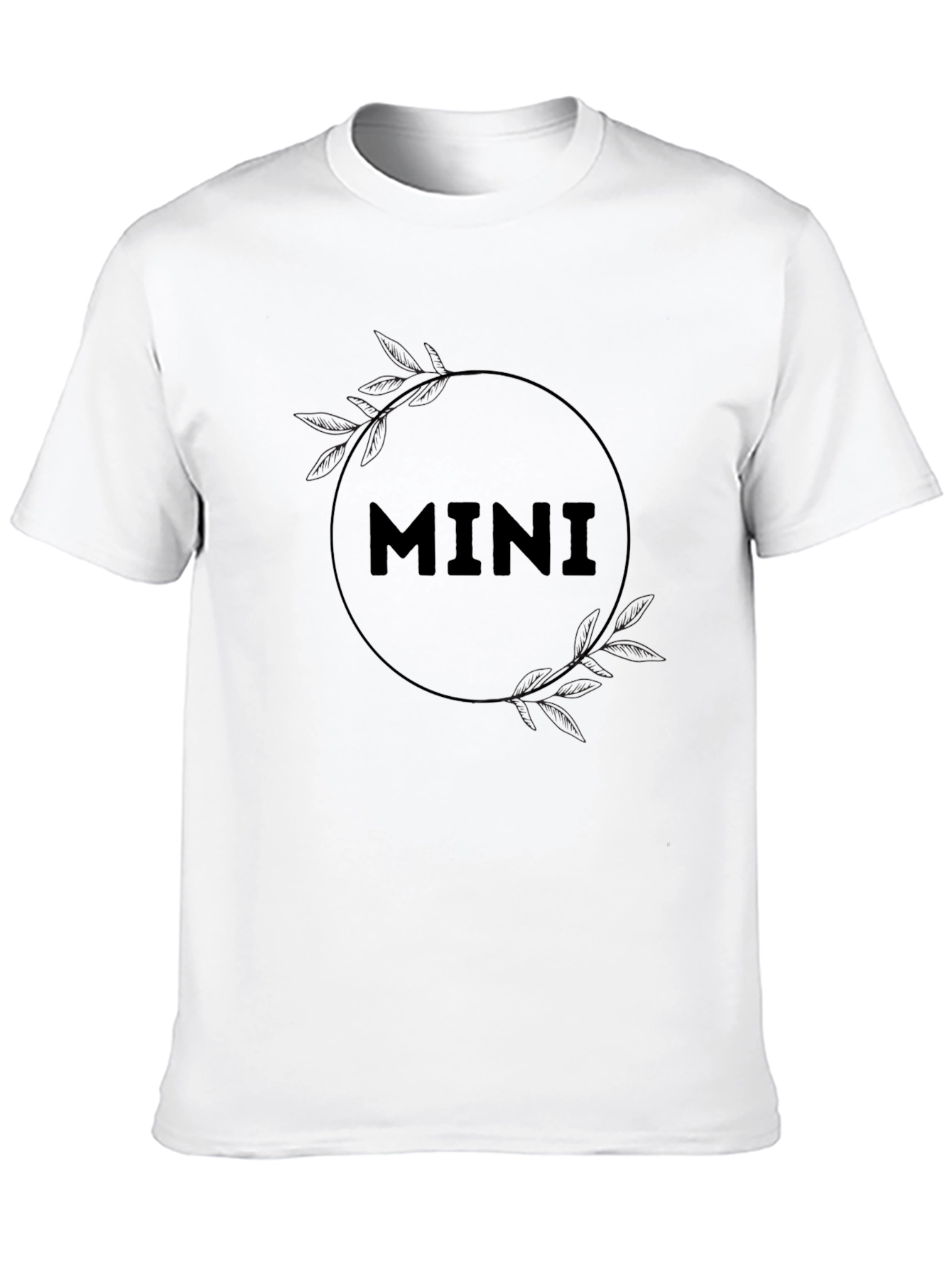 Black Mini Graphic Print Crew Neck T-Shirt