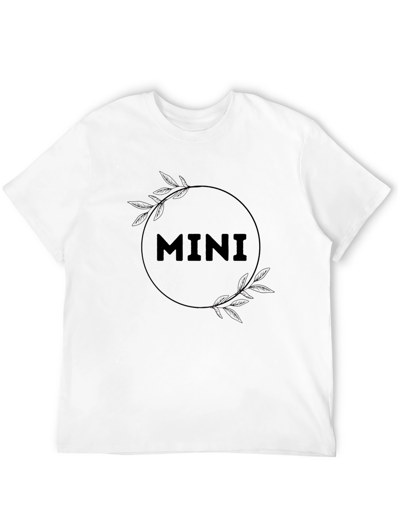 Black Mini Graphic Print Crew Neck T-Shirt