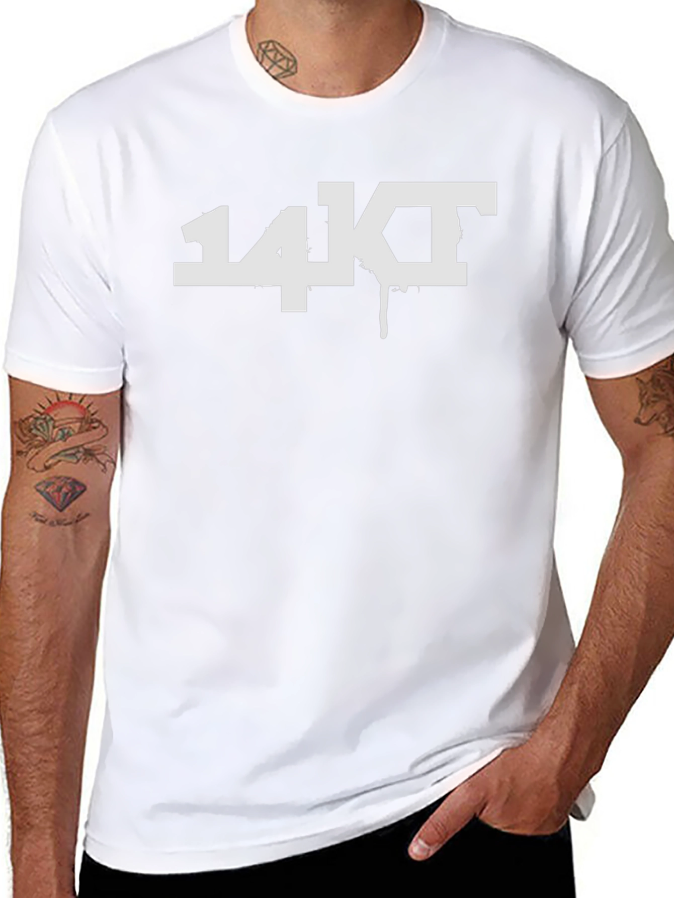 14KT Graphic Tee - Black Casual T-Shirt