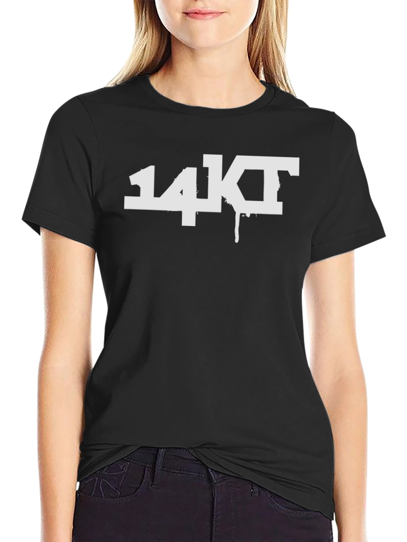 14KT Graphic Tee - Black Casual T-Shirt