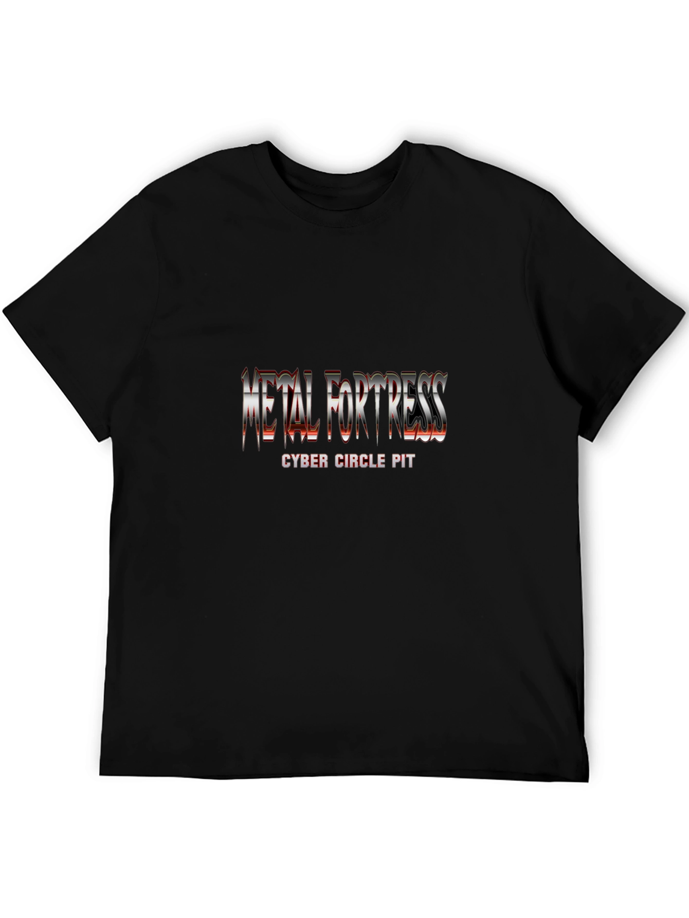 Metal Fortress Cyber Circle Pit Black T-Shirt