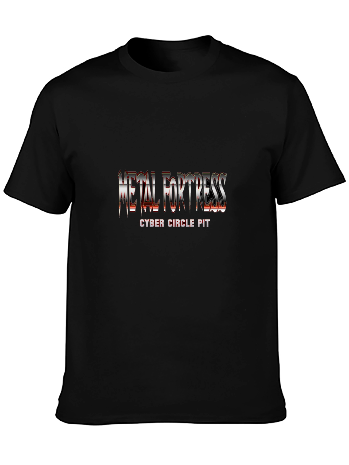 Metal Fortress Cyber Circle Pit Black T-Shirt