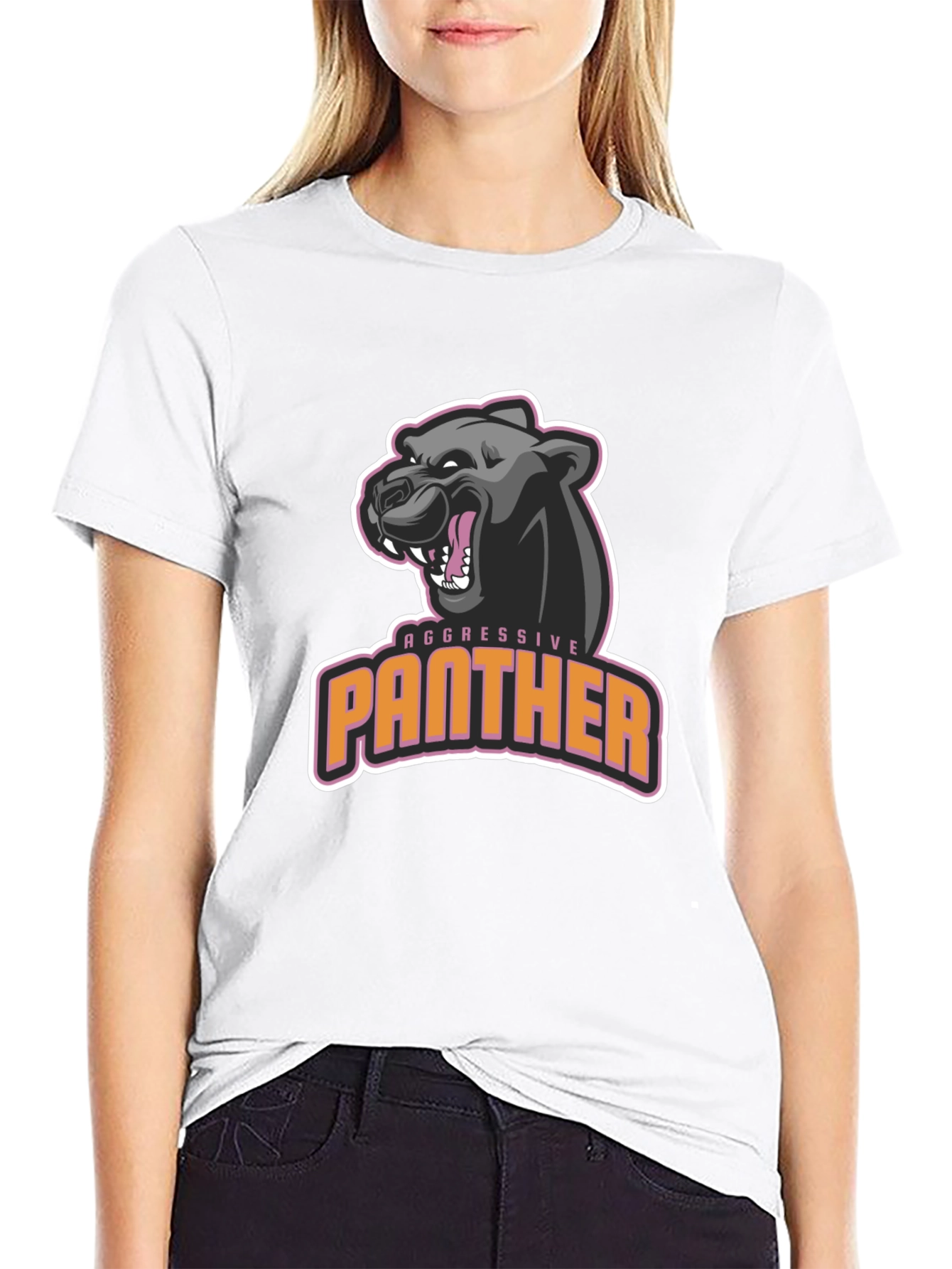 Aggressive Panther Graphic T-Shirt
