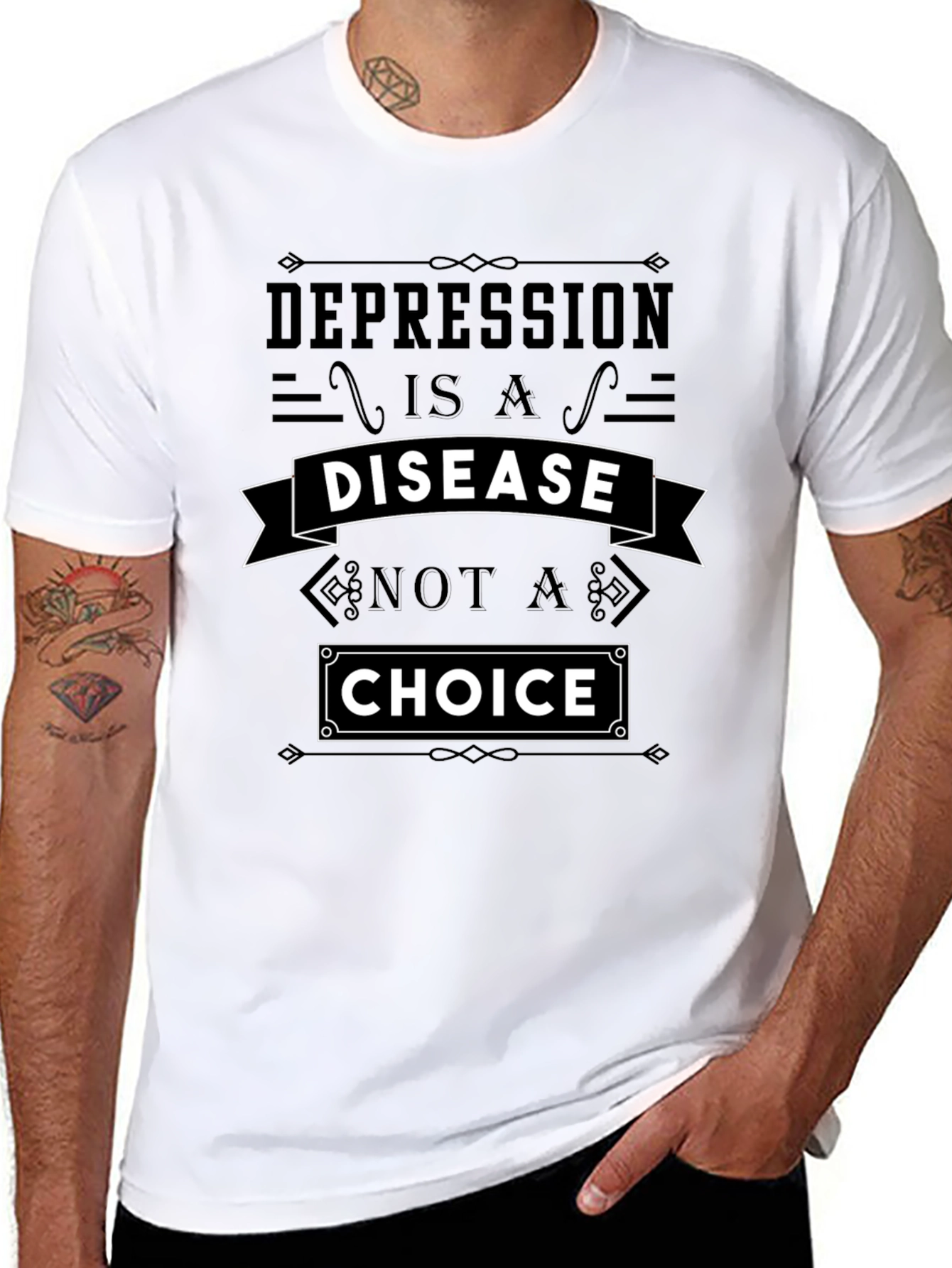 Depression Awareness Tee - Disease Not a Choice