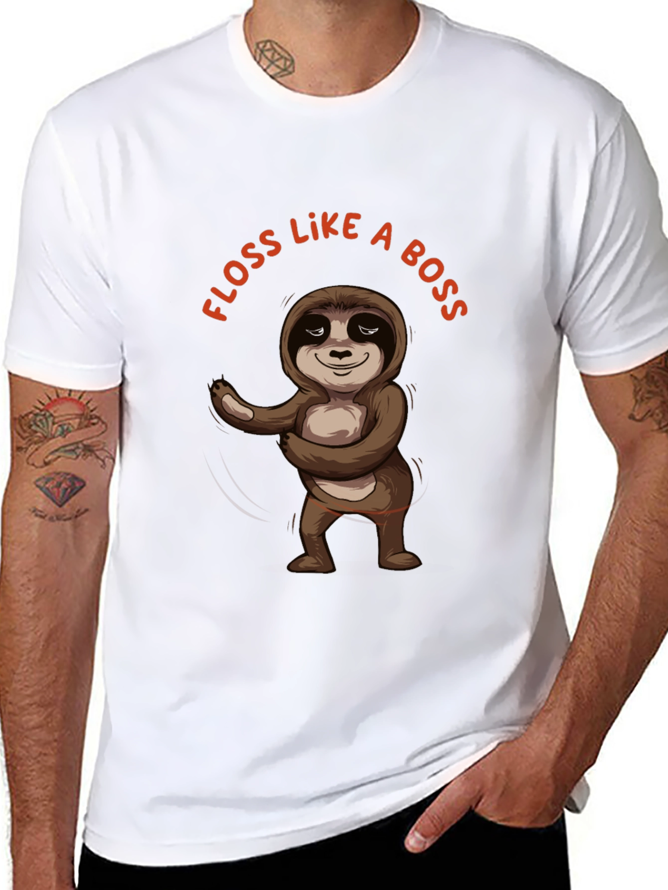 Floss Like A Boss Sloth Graphic Tee