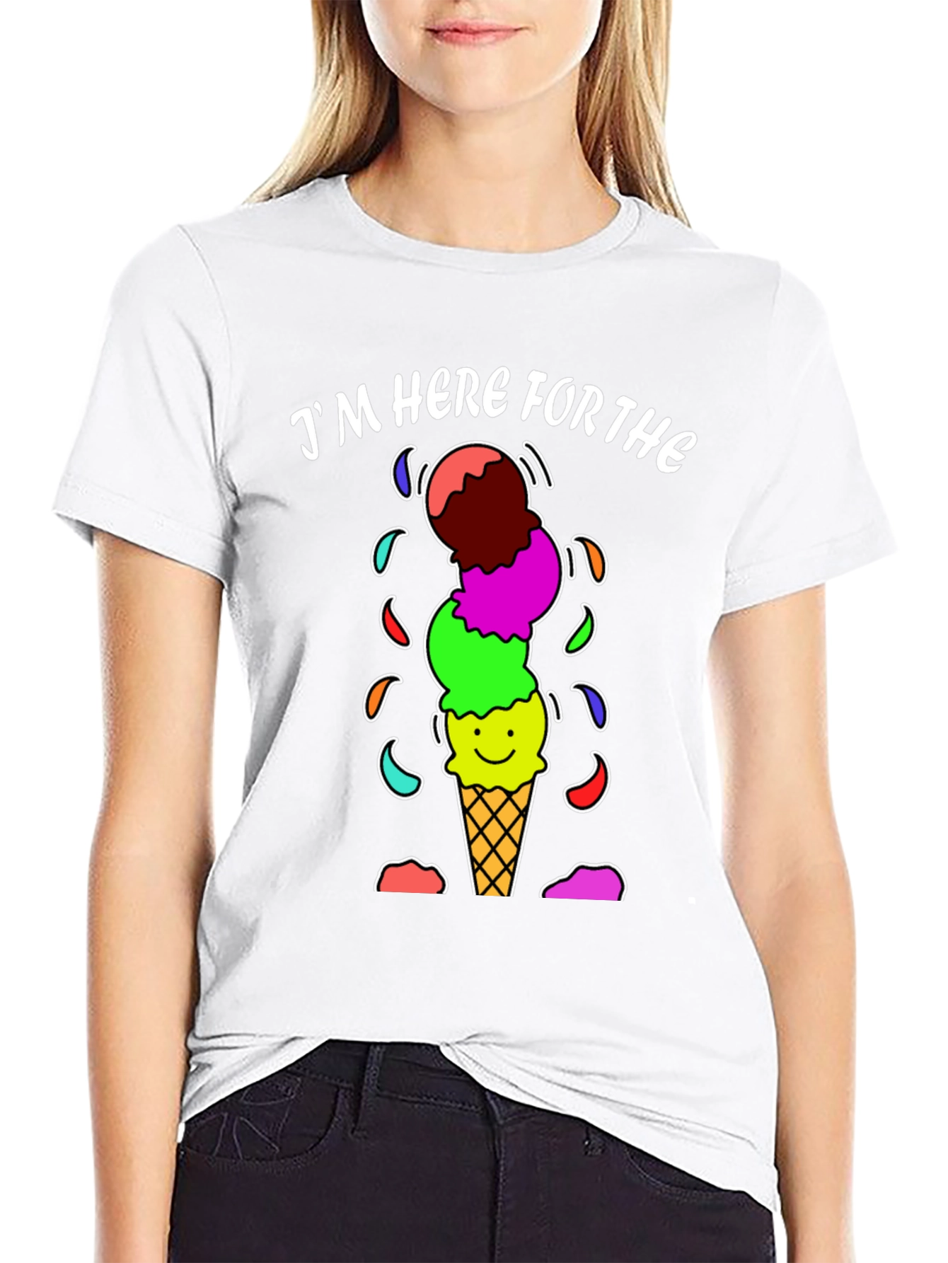 Im Here For The Ice Cream Graphic Tee
