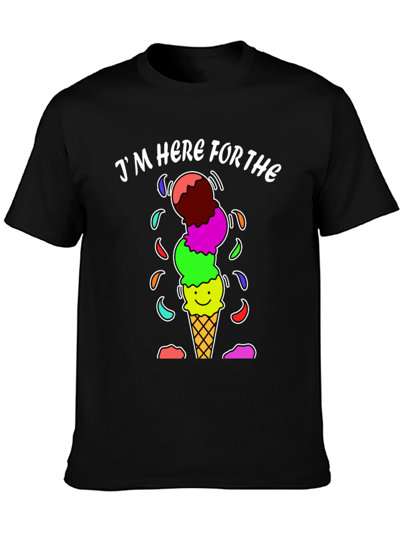 Im Here For The Ice Cream Graphic Tee