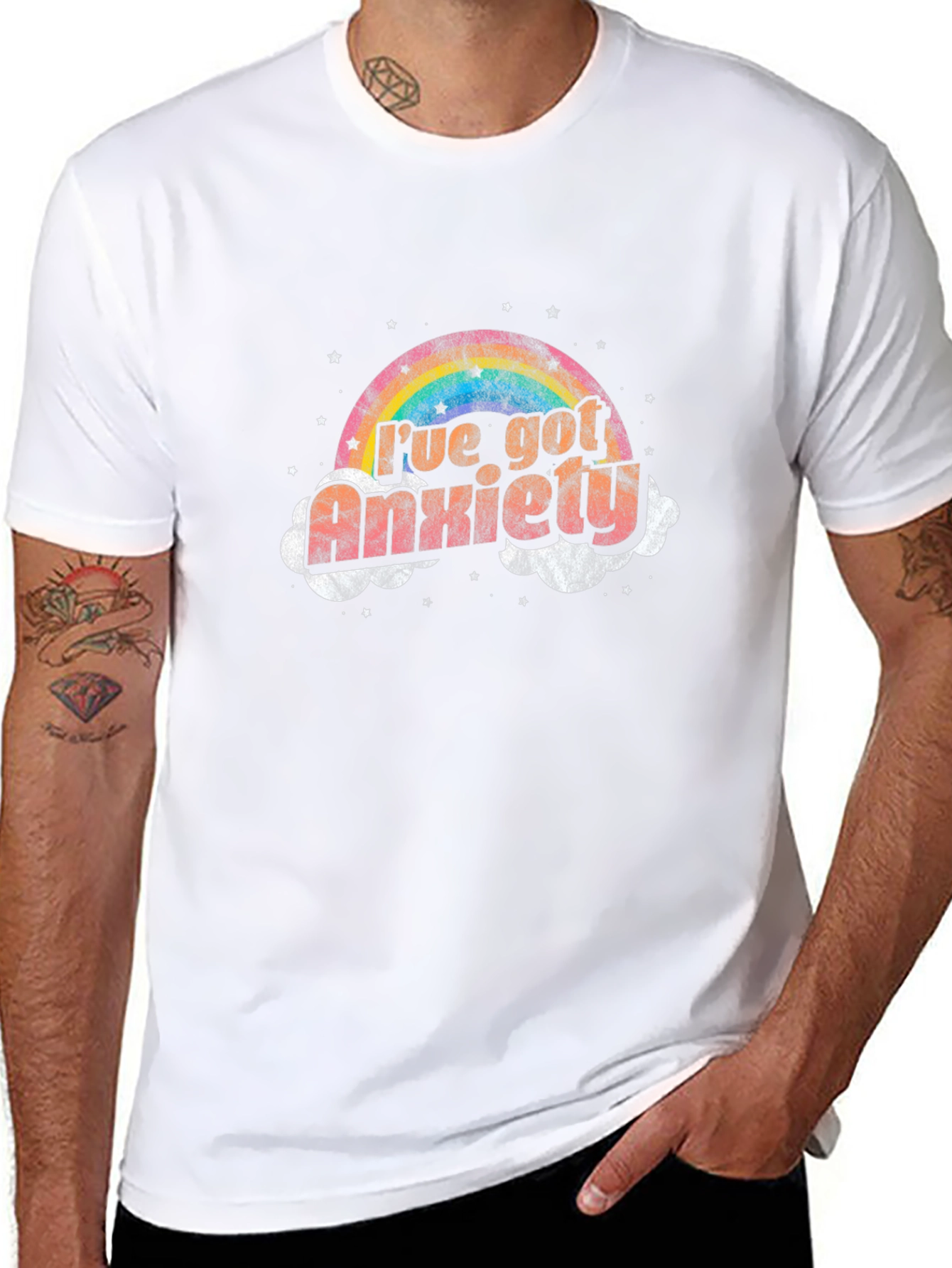 Anxiety Rainbow Graphic T-Shirt