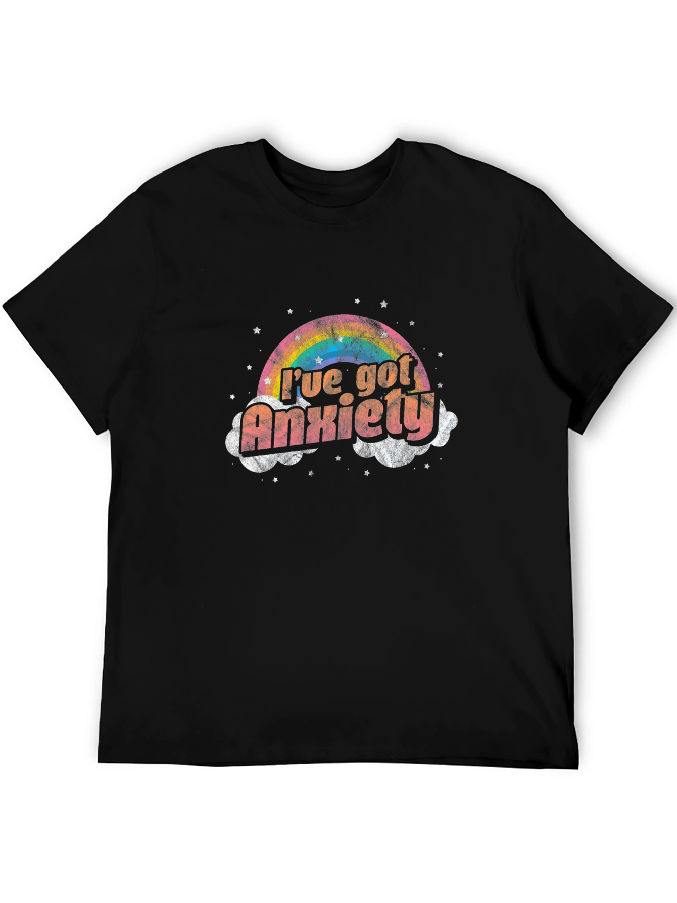 Anxiety Rainbow Graphic T-Shirt