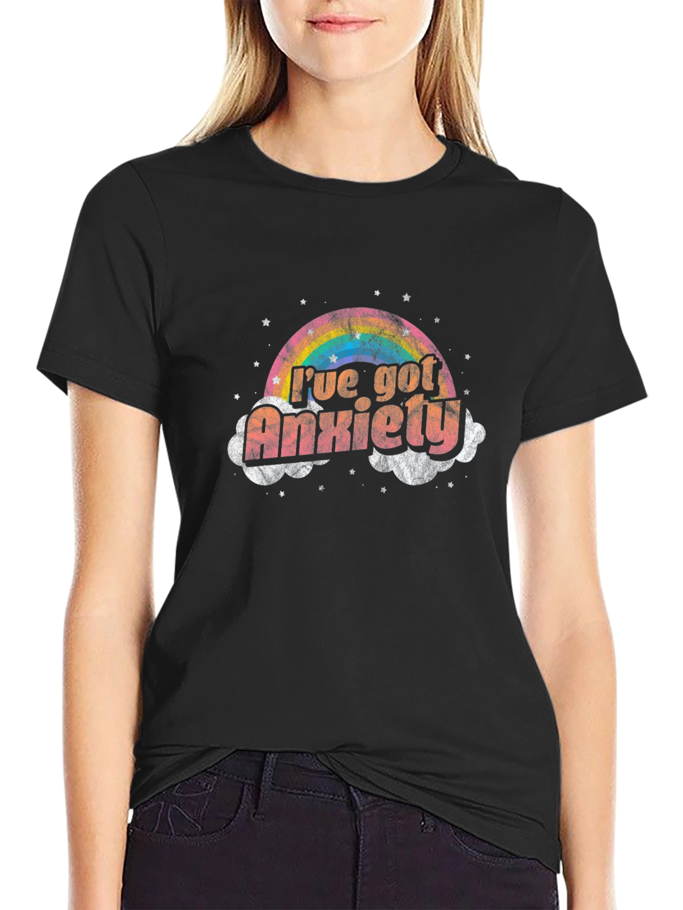 Anxiety Rainbow Graphic T-Shirt