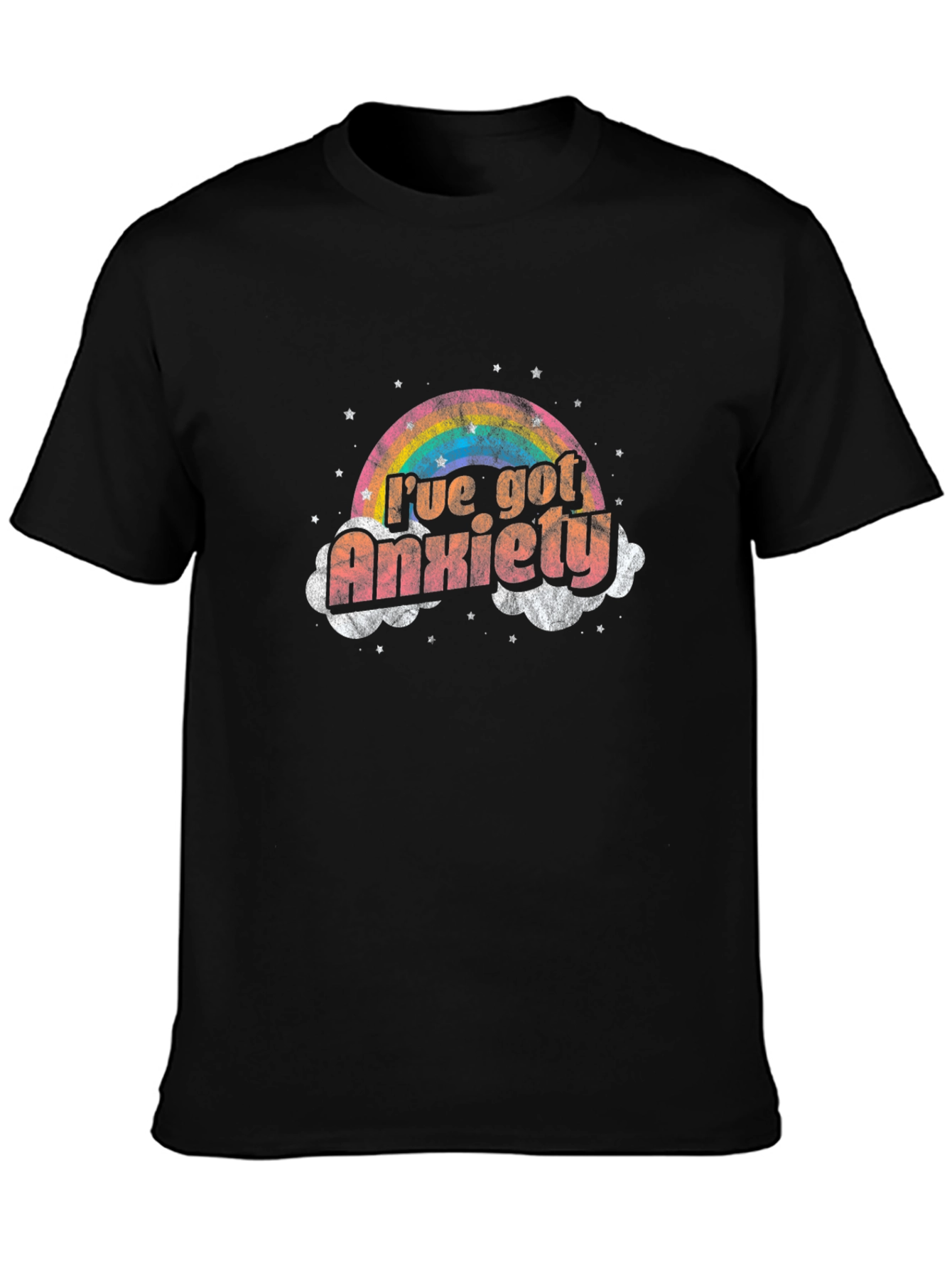 Anxiety Rainbow Graphic T-Shirt