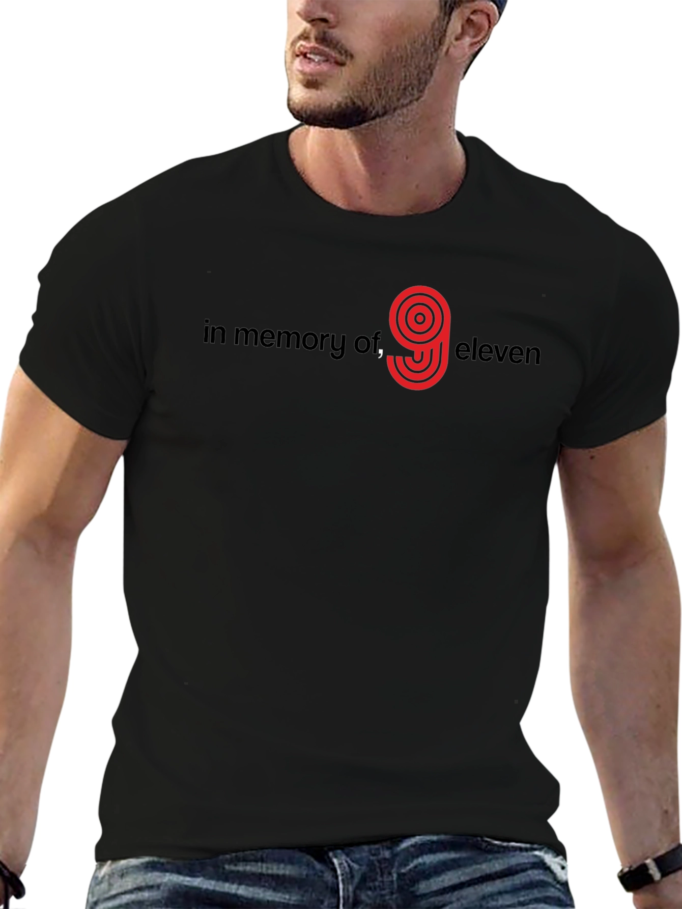 In Memory of 9/11 Graphic Tee - Black