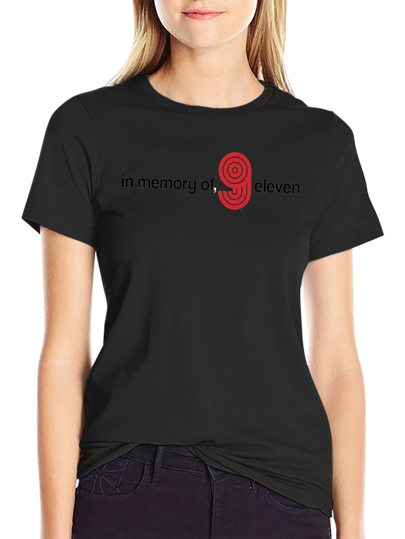 In Memory of 9/11 Graphic Tee - Black