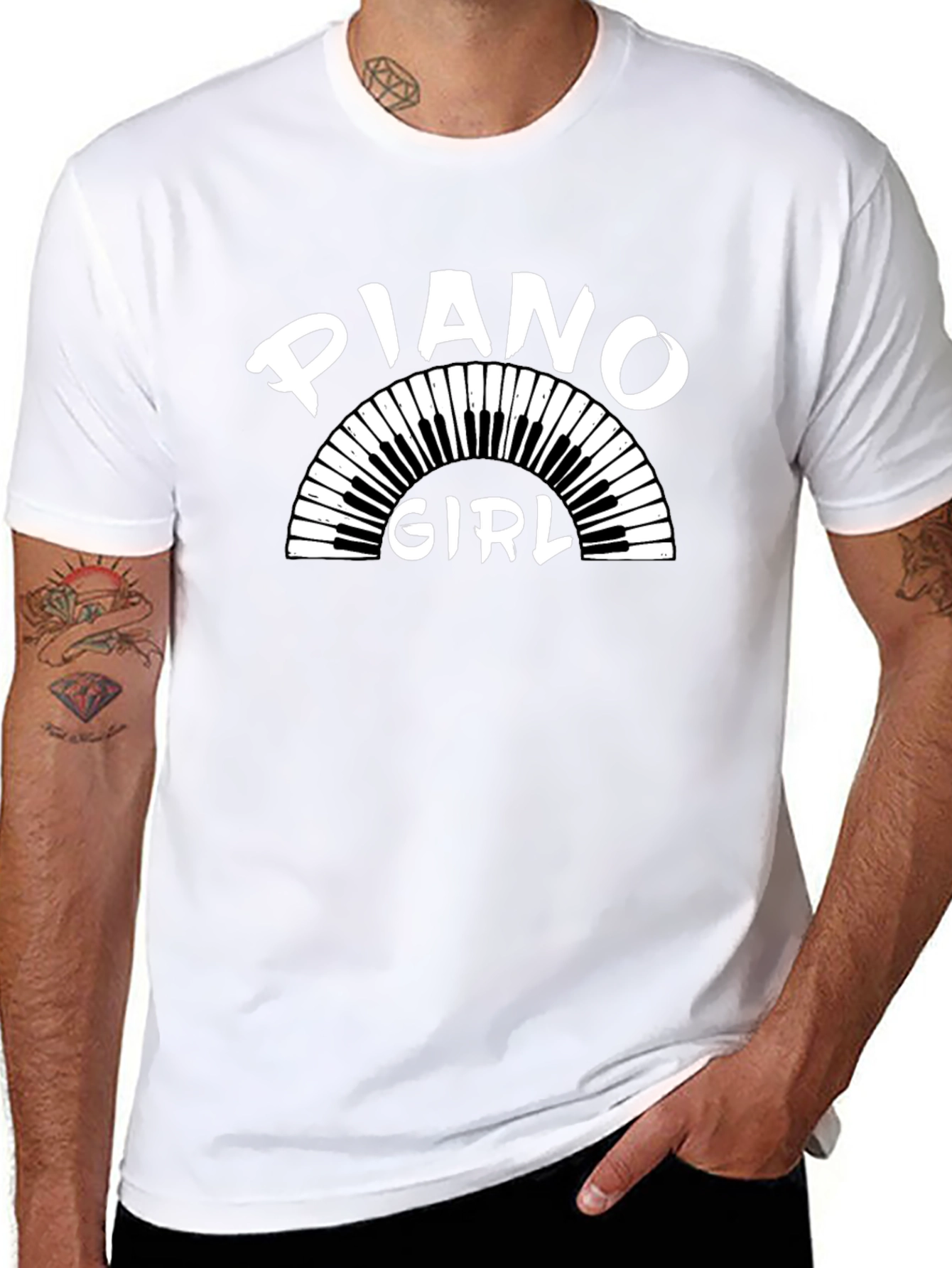Piano Girl T-Shirt - Music Lover Tee