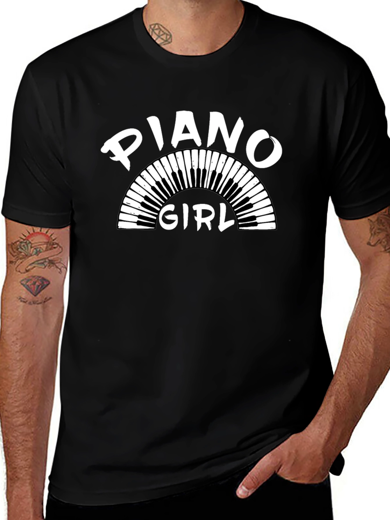 Piano Girl T-Shirt - Music Lover Tee
