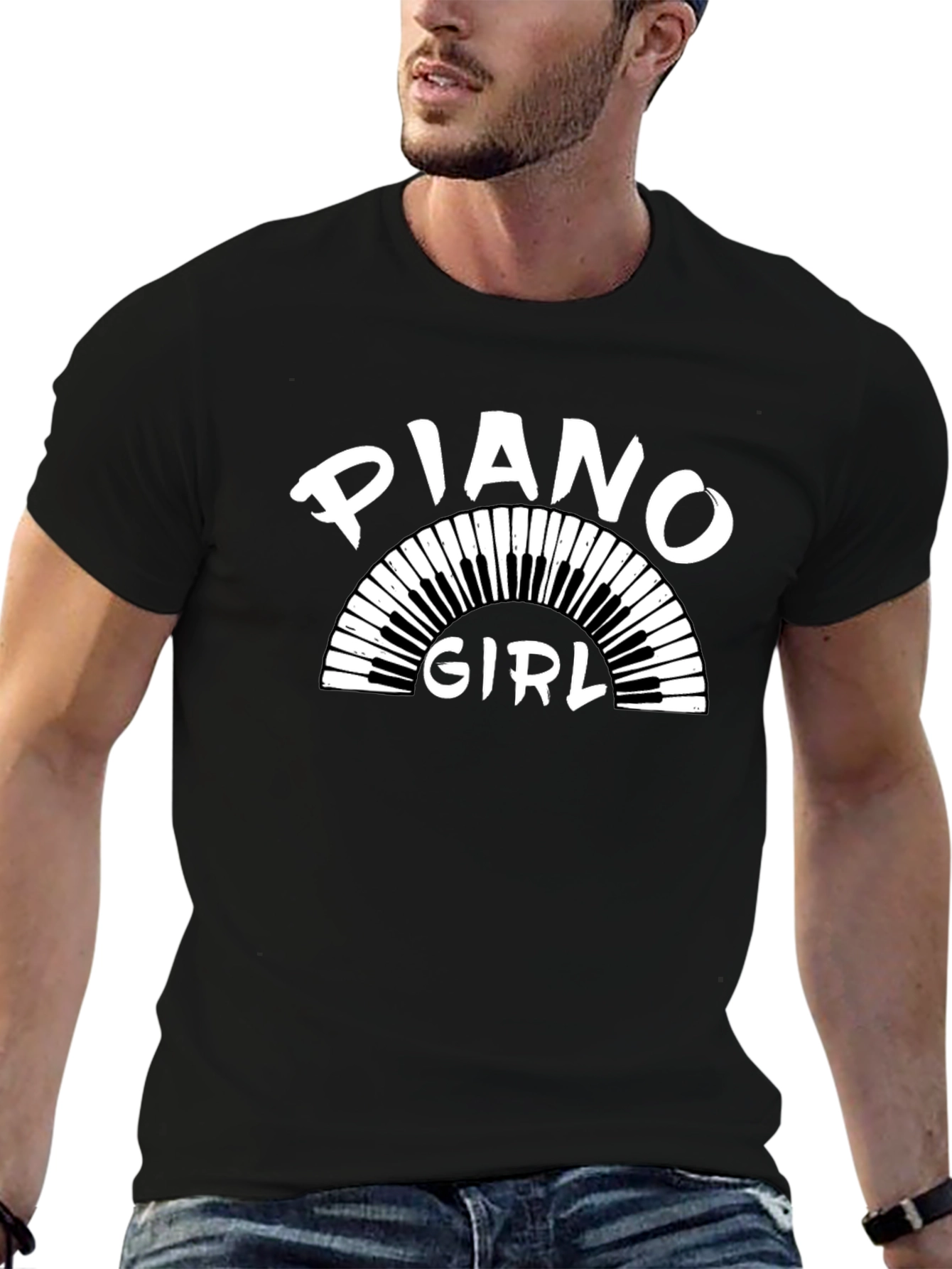 Piano Girl T-Shirt - Music Lover Tee