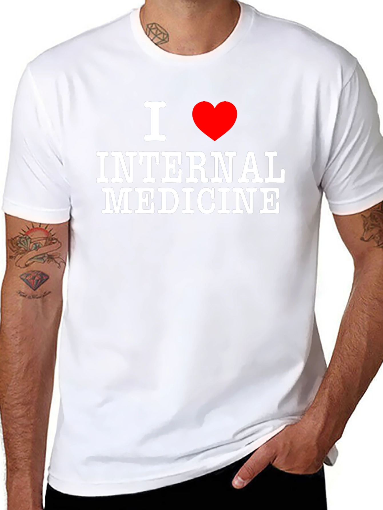 I Love Internal Medicine T-Shirt - Black