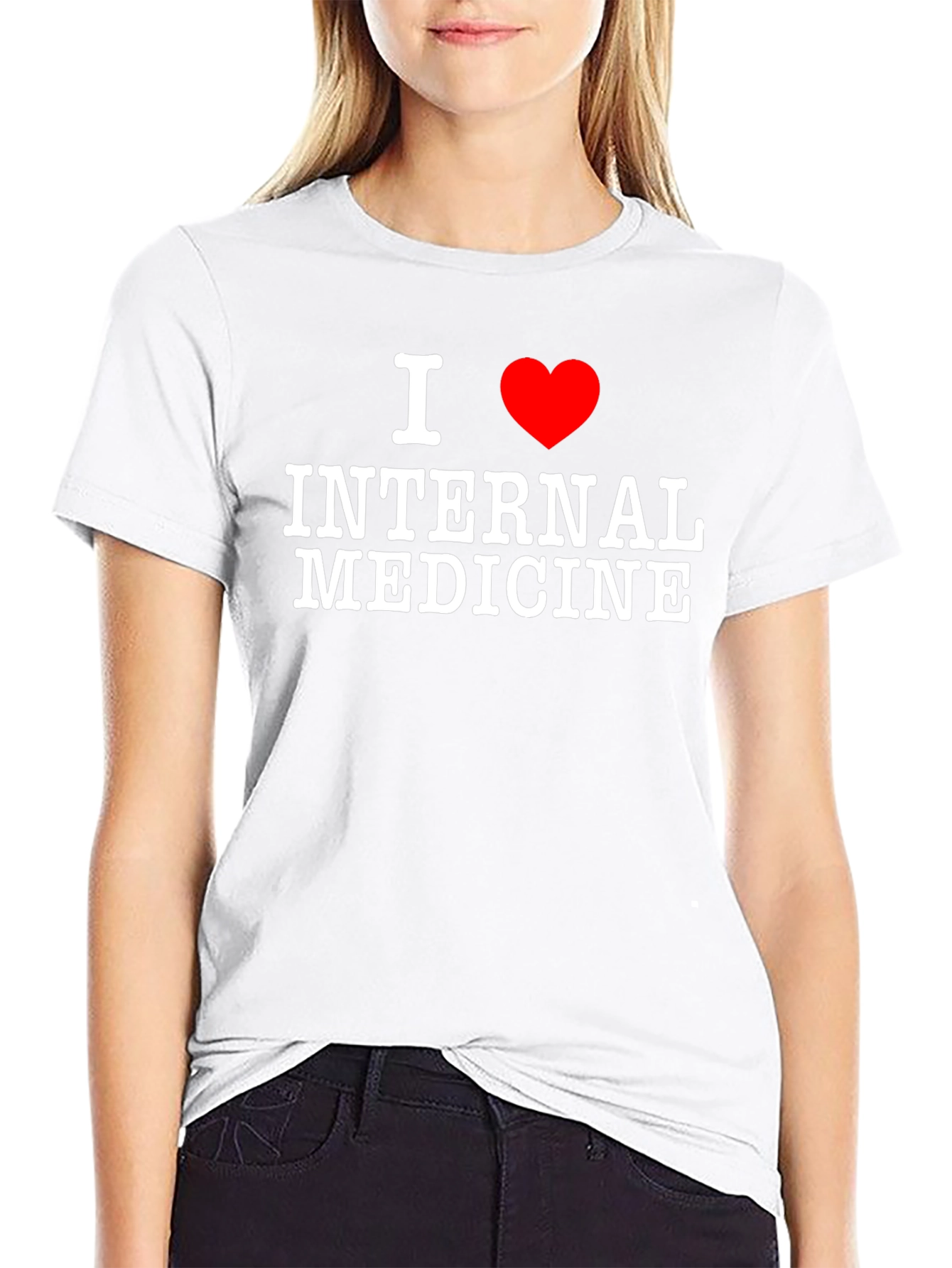 I Love Internal Medicine T-Shirt - Black