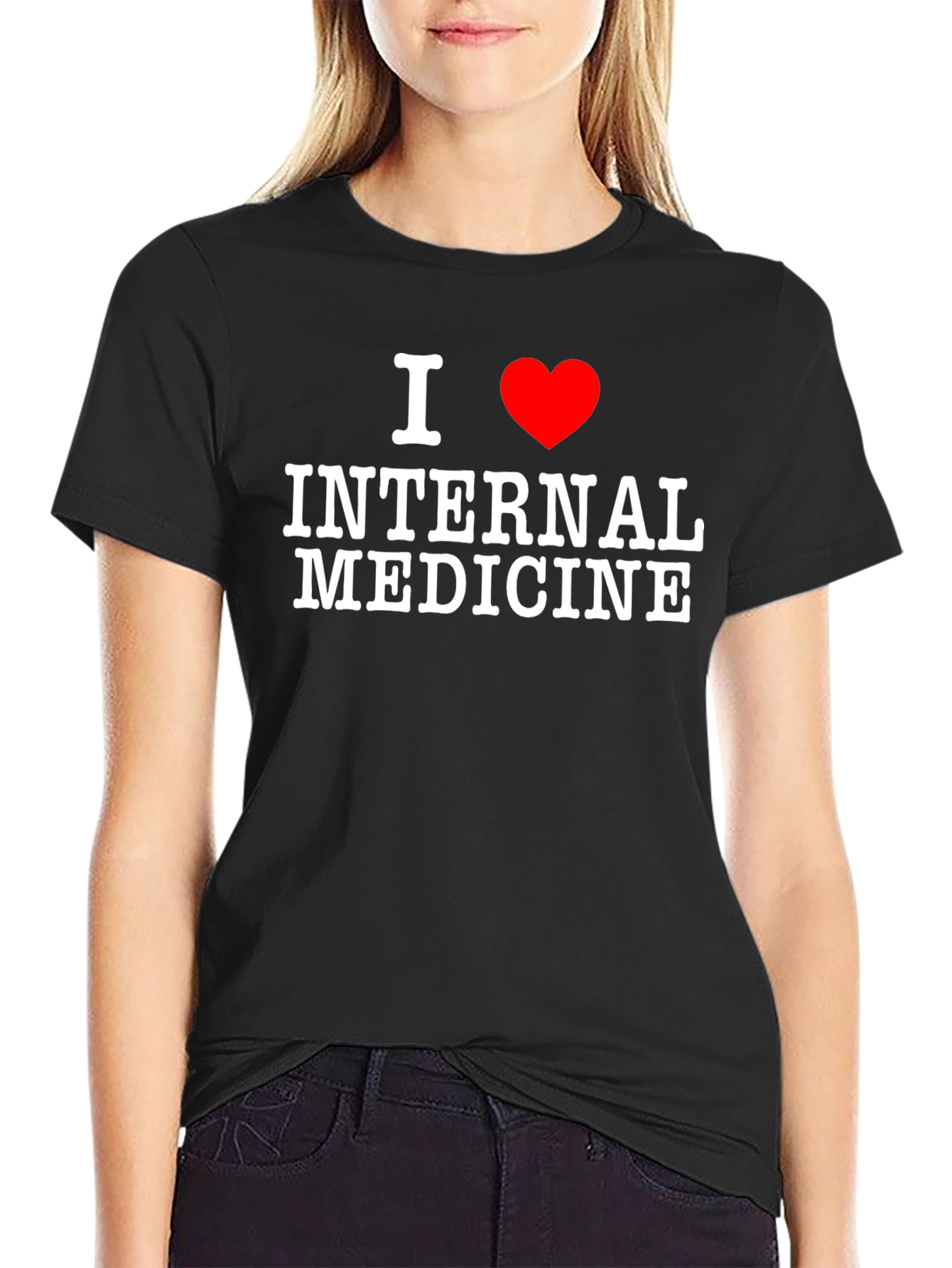 I Love Internal Medicine T-Shirt - Black