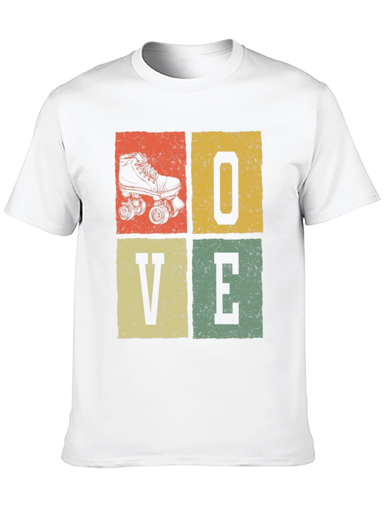Retro Roller Skate LOVE Graphic Tee