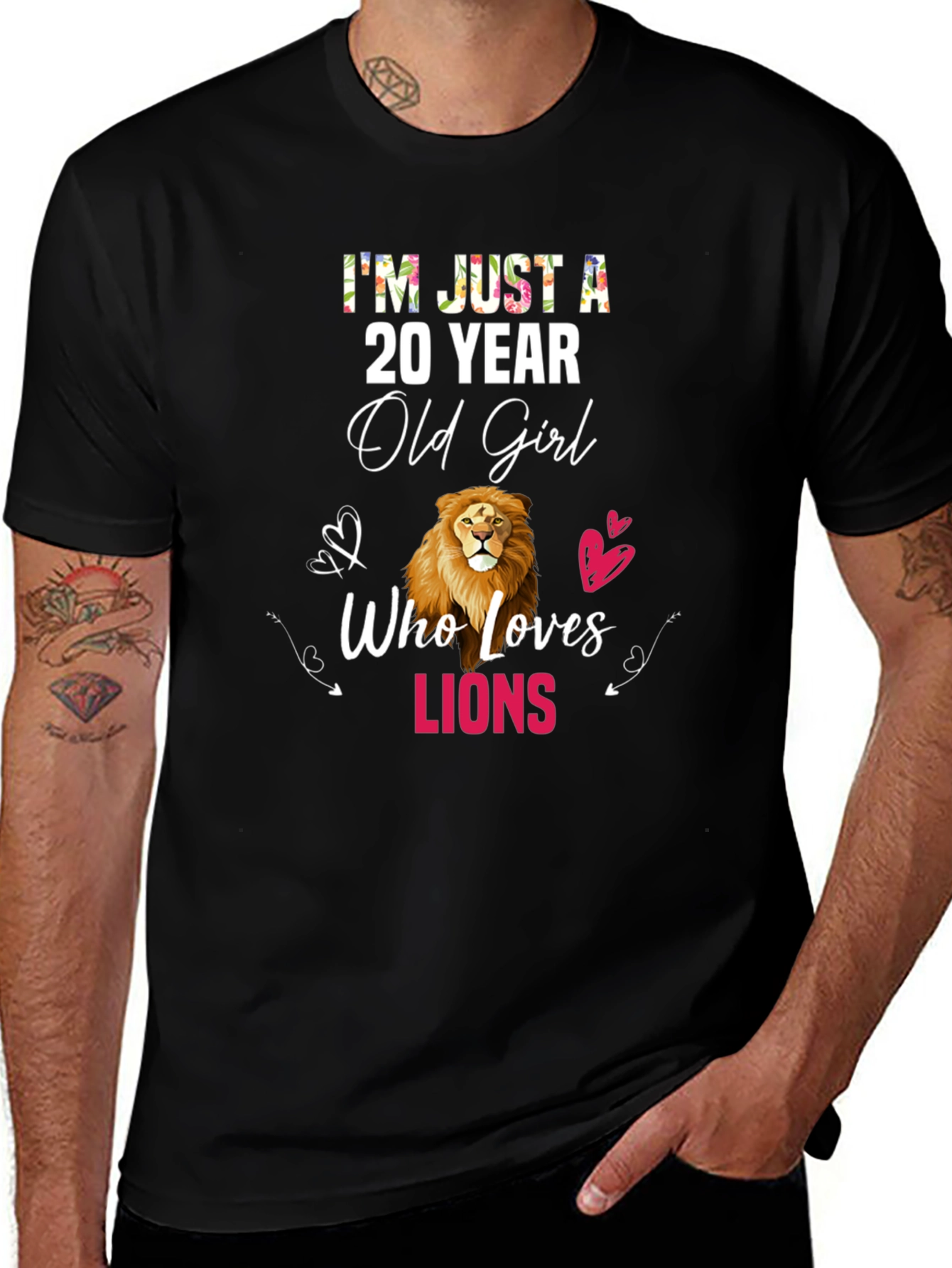 20 Year Old Girl Lion Lover T-Shirt