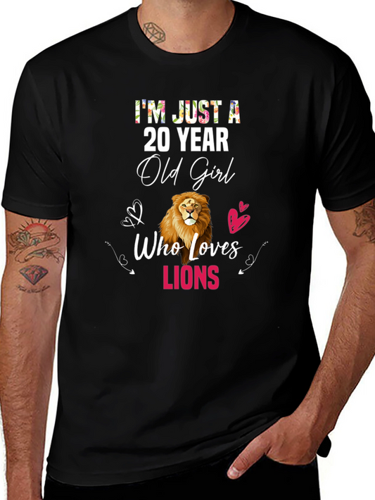 20 Year Old Girl Lion Lover T-Shirt