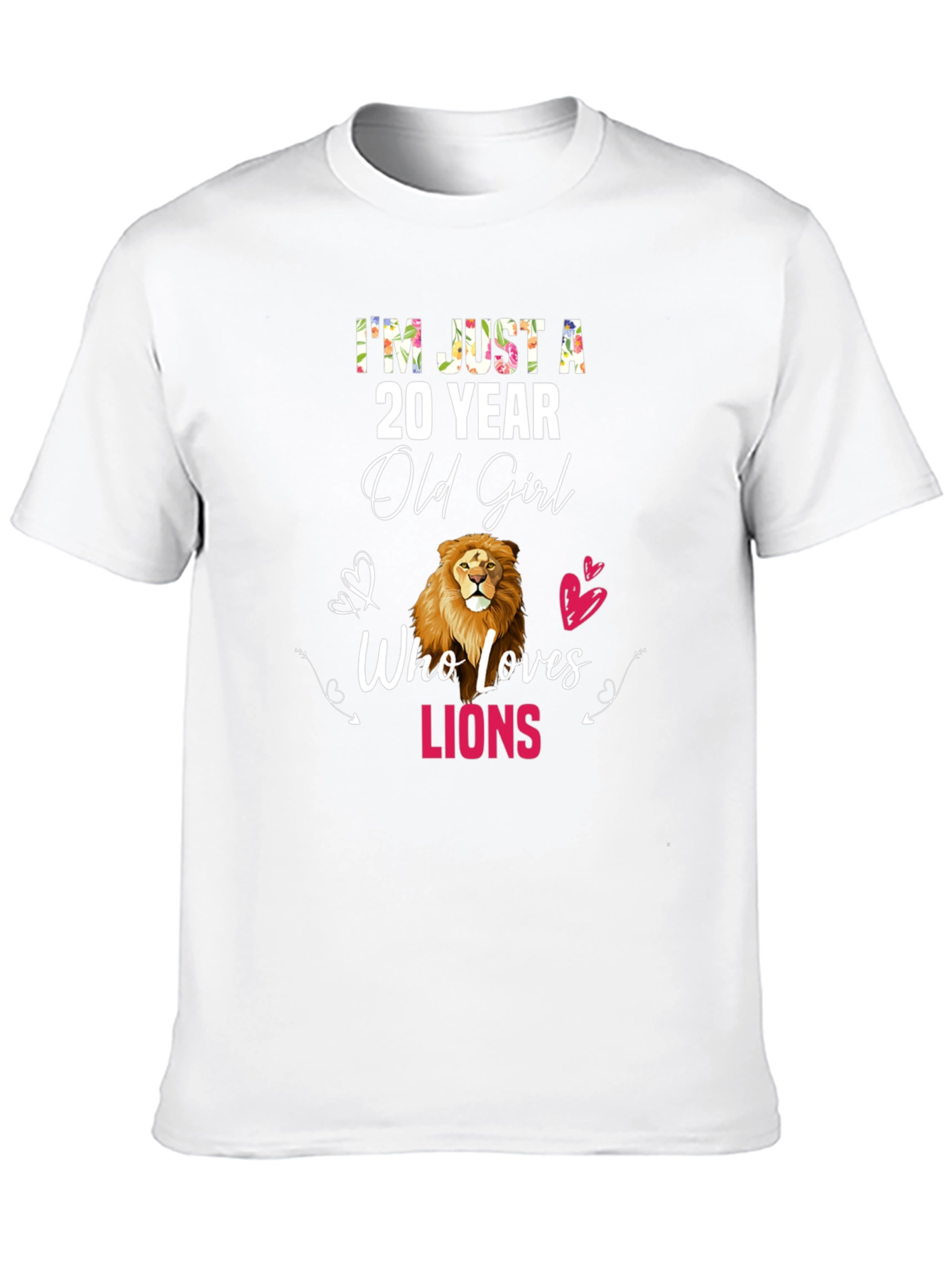 20 Year Old Girl Lion Lover T-Shirt