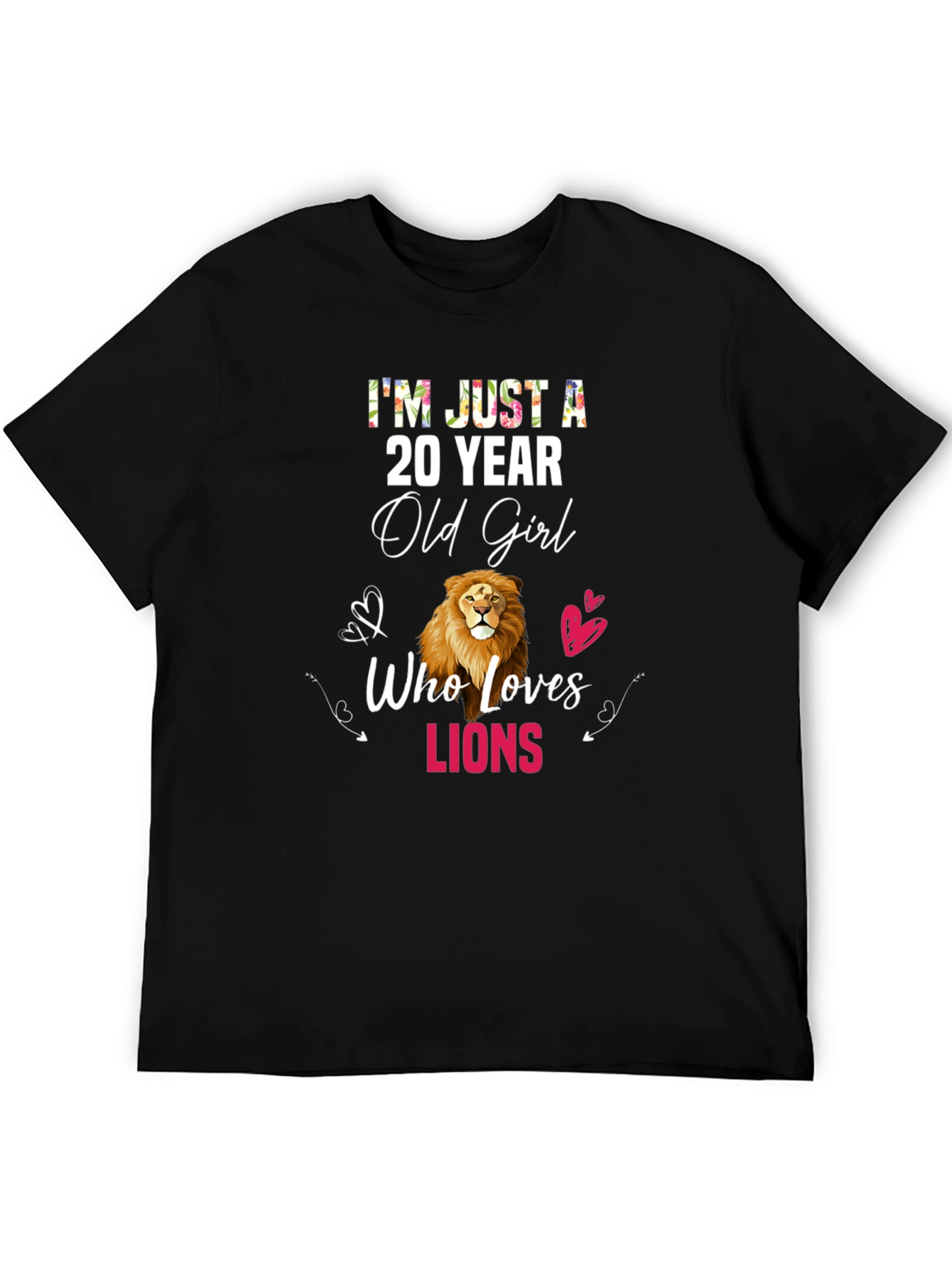20 Year Old Girl Lion Lover T-Shirt