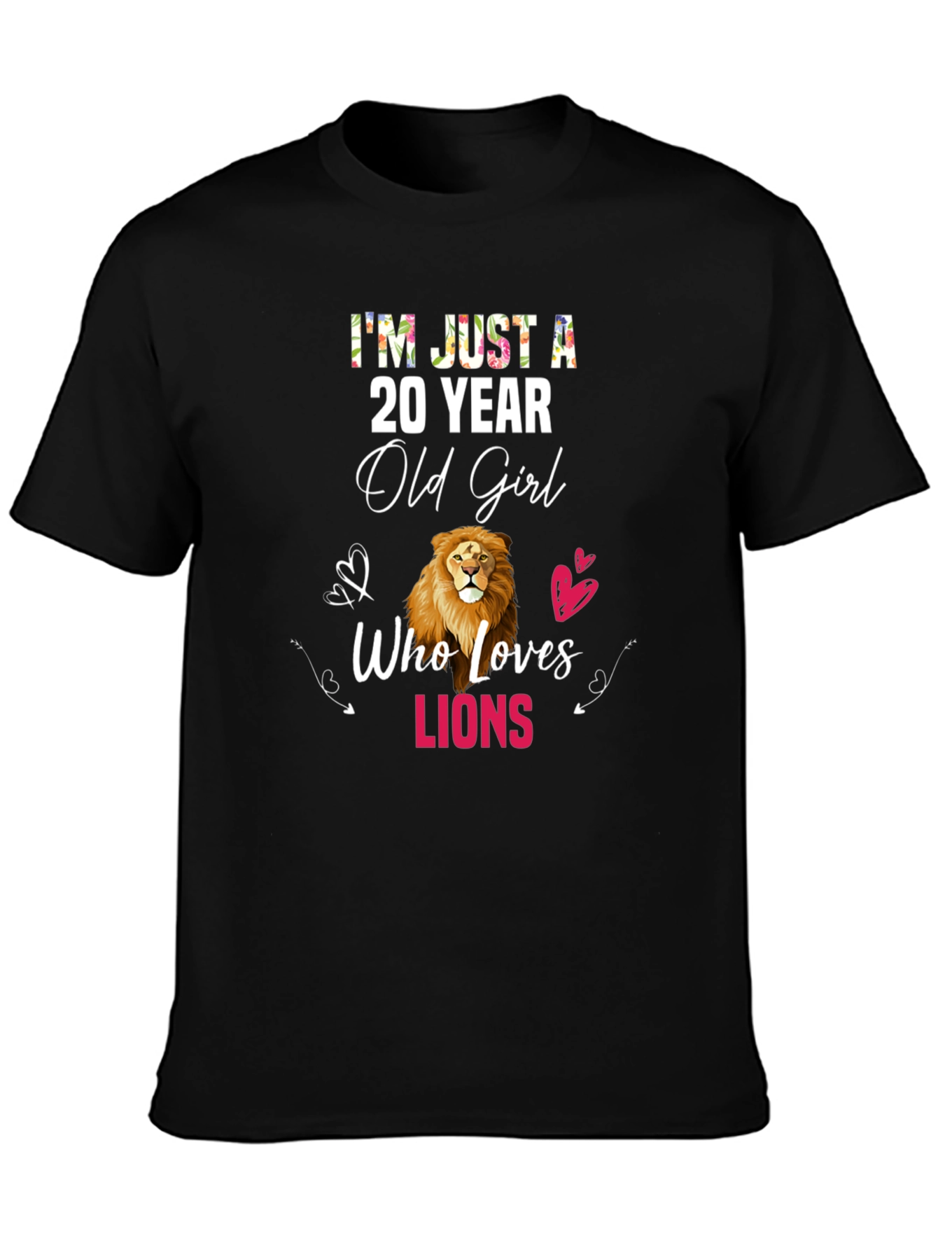 20 Year Old Girl Lion Lover T-Shirt