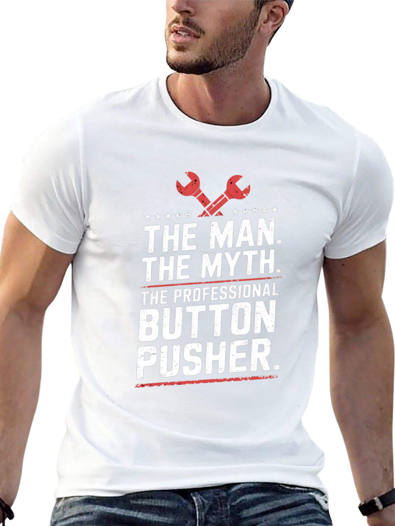The Man The Myth Button Pusher T-Shirt