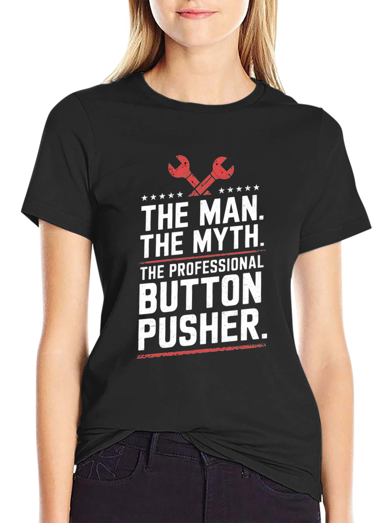 The Man The Myth Button Pusher T-Shirt