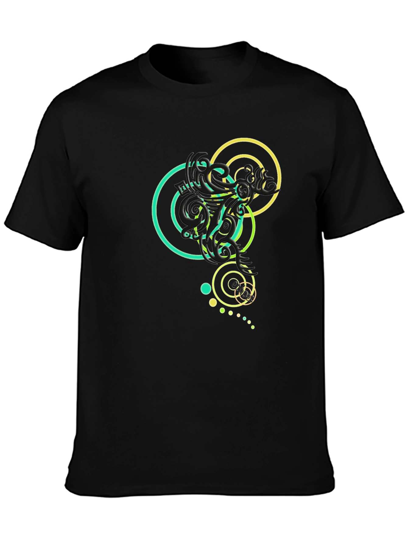 Modern Graphic Tee - Black Casual T-Shirt