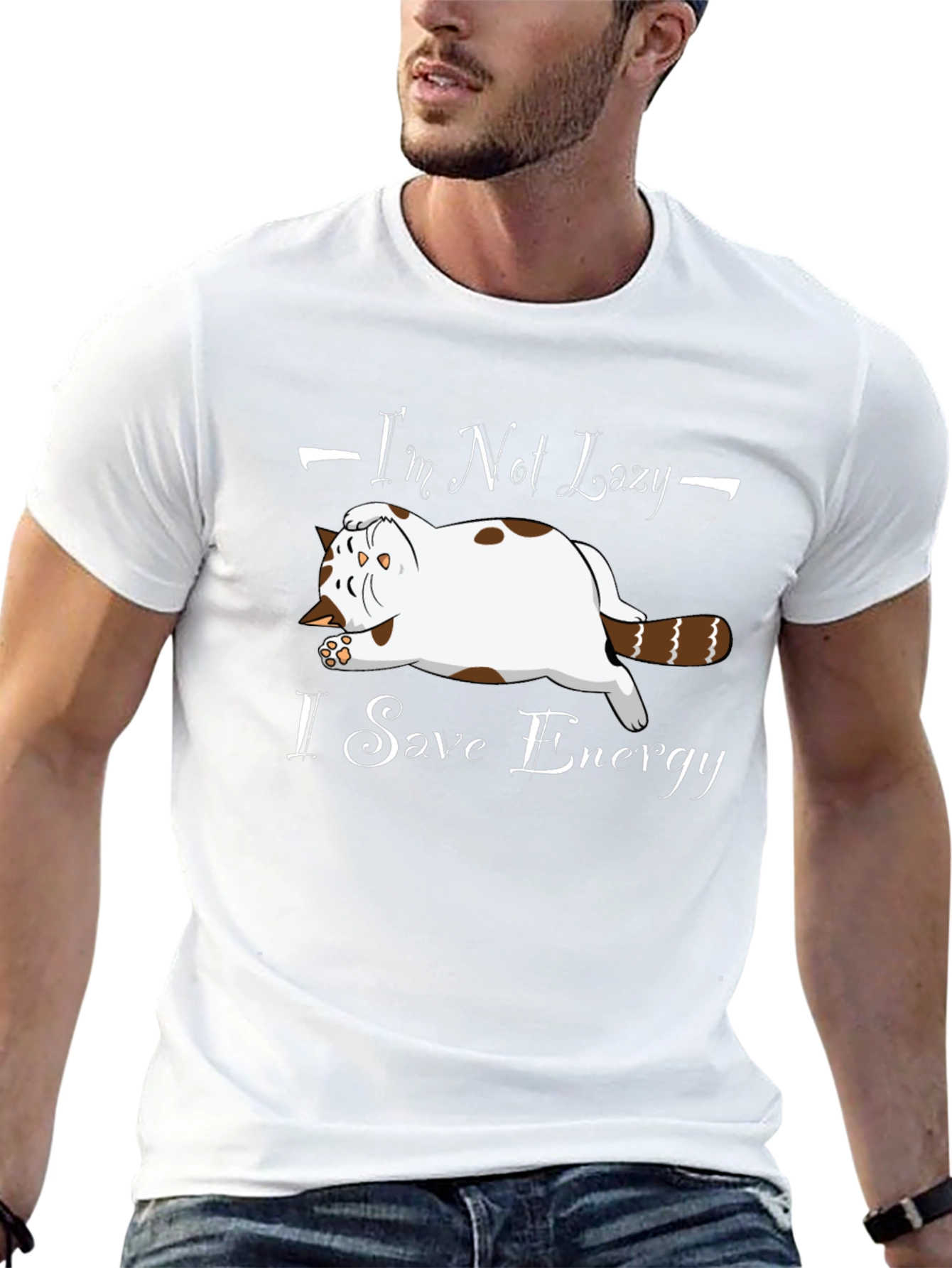 Lazy Cat T-Shirt - Funny Cat Lover Tee