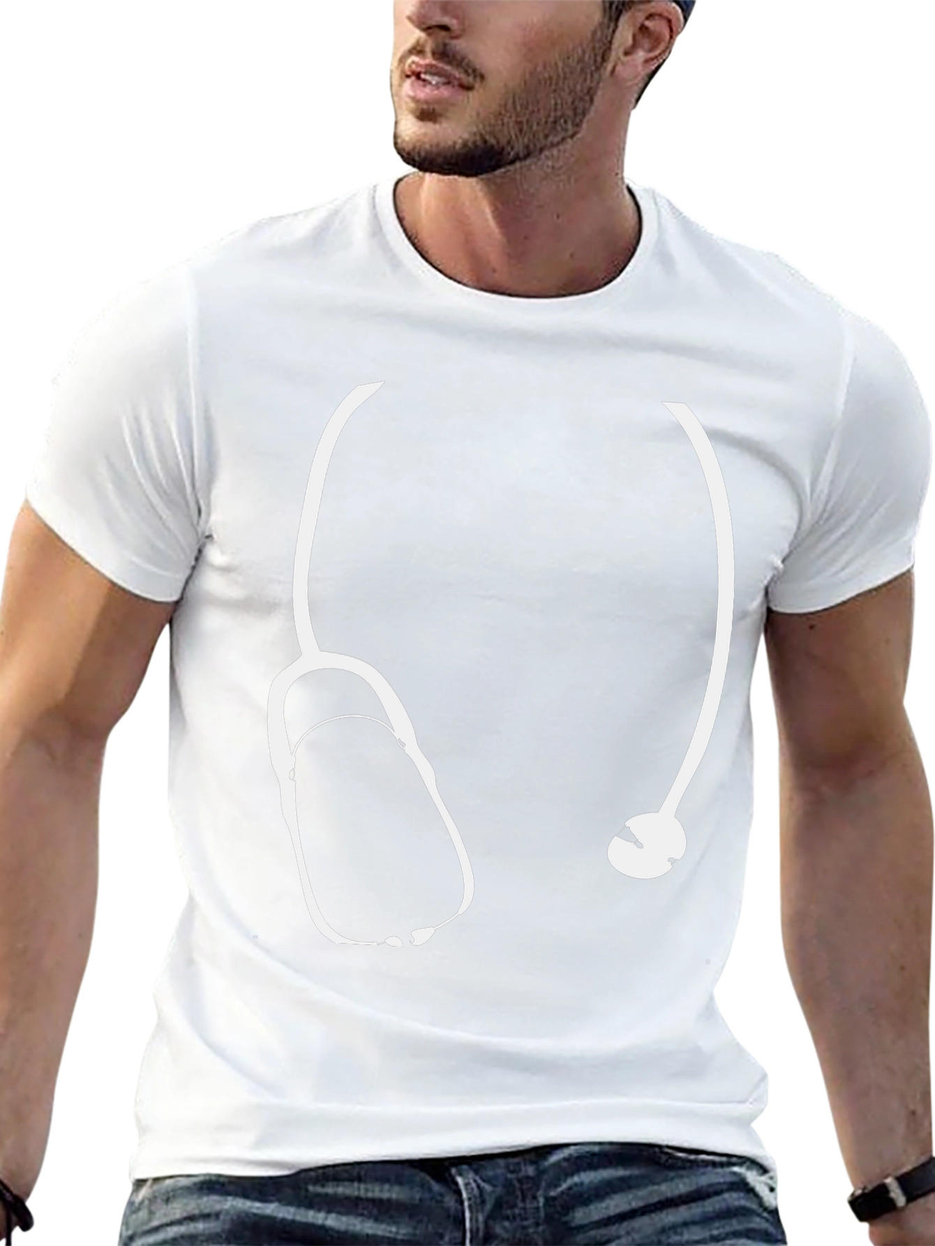 Doctor Stethoscope Graphic T-Shirt - Medical Profession Tee