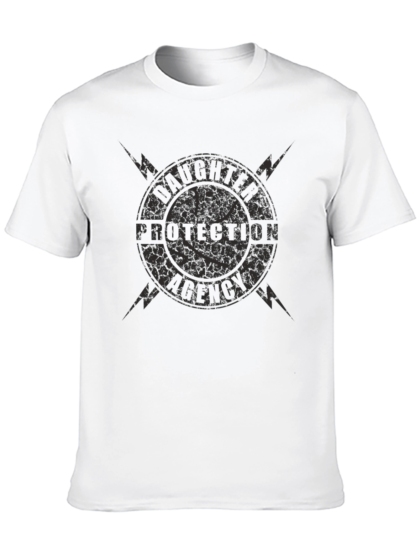 Distressed Daughter Protection Agency Graphic T-Shirt