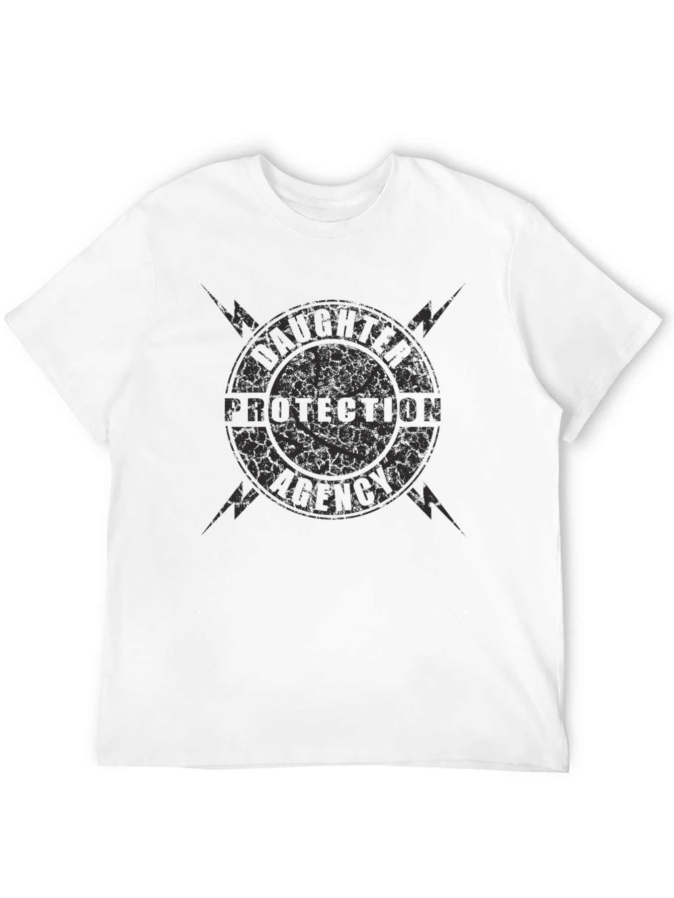 Distressed Daughter Protection Agency Graphic T-Shirt