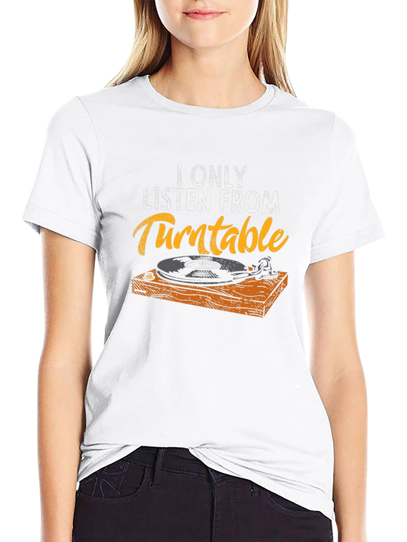 Turntable Music Lover Graphic Tee - Retro Style