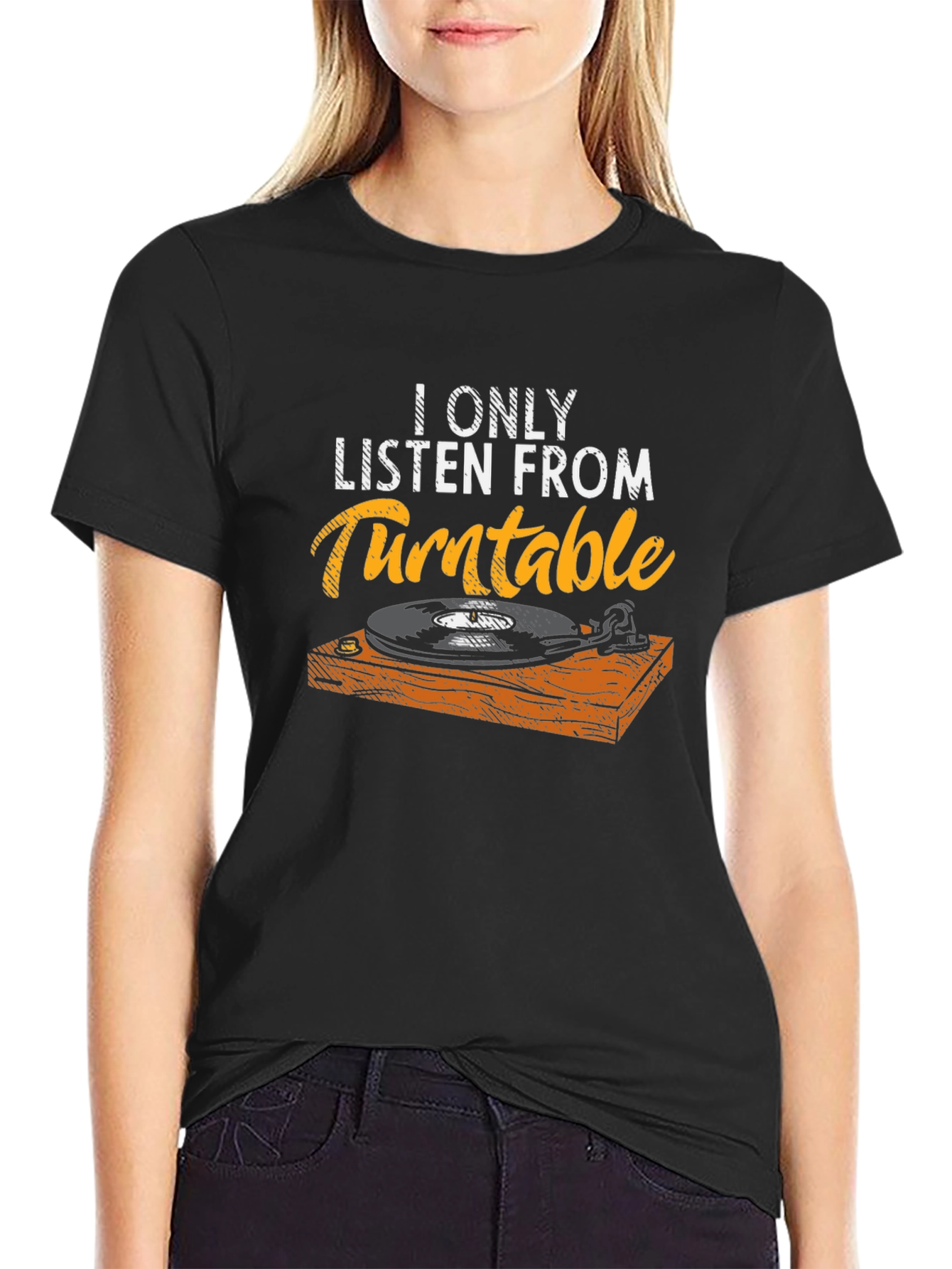 Turntable Music Lover Graphic Tee - Retro Style