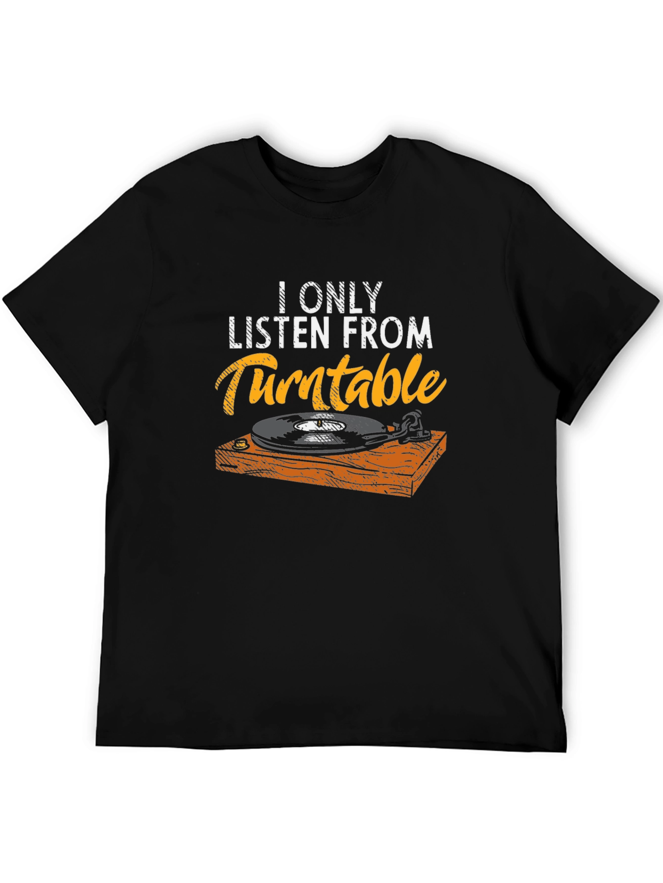 Turntable Music Lover Graphic Tee - Retro Style