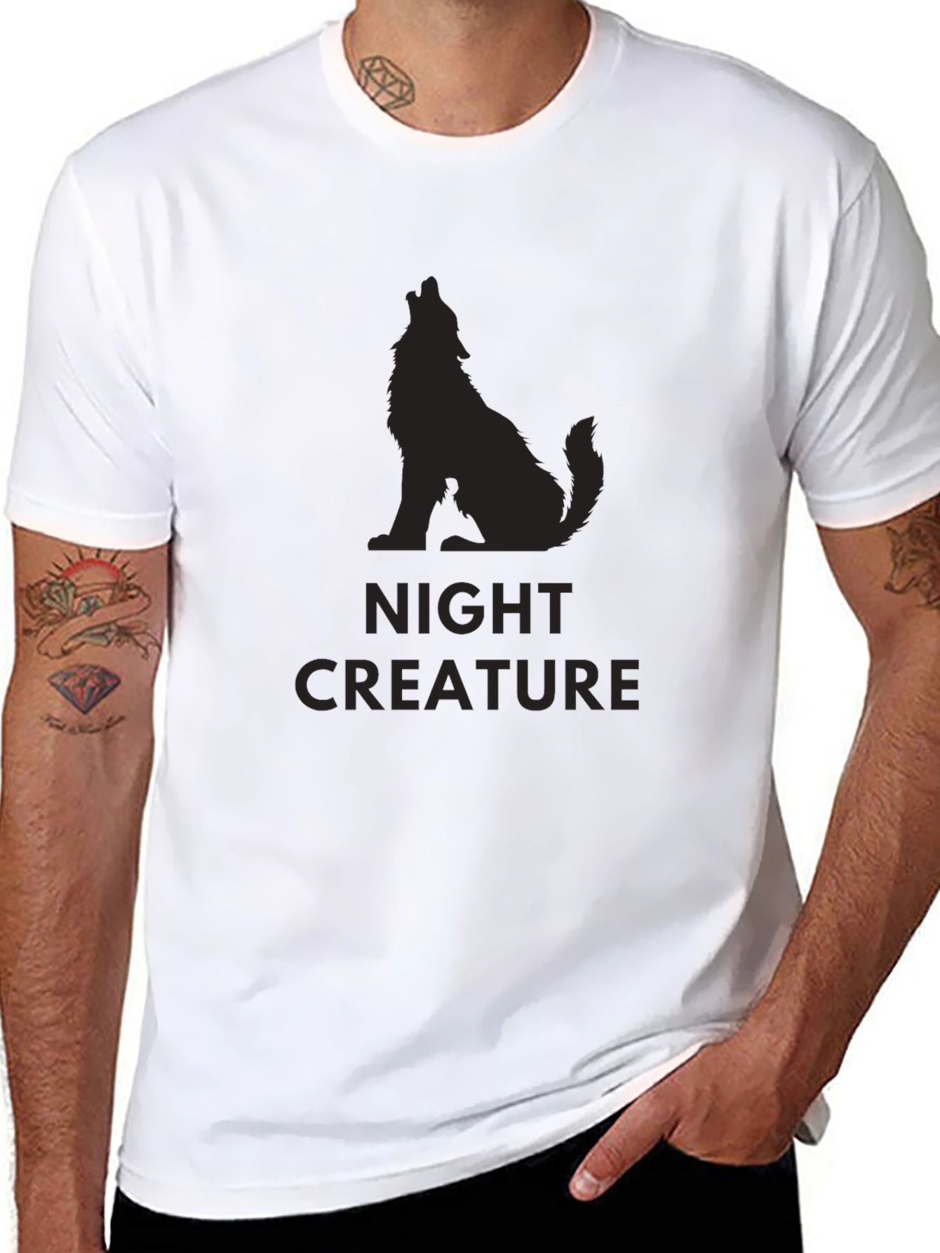 Night Creature Graphic Tee - Mens Black T-Shirt