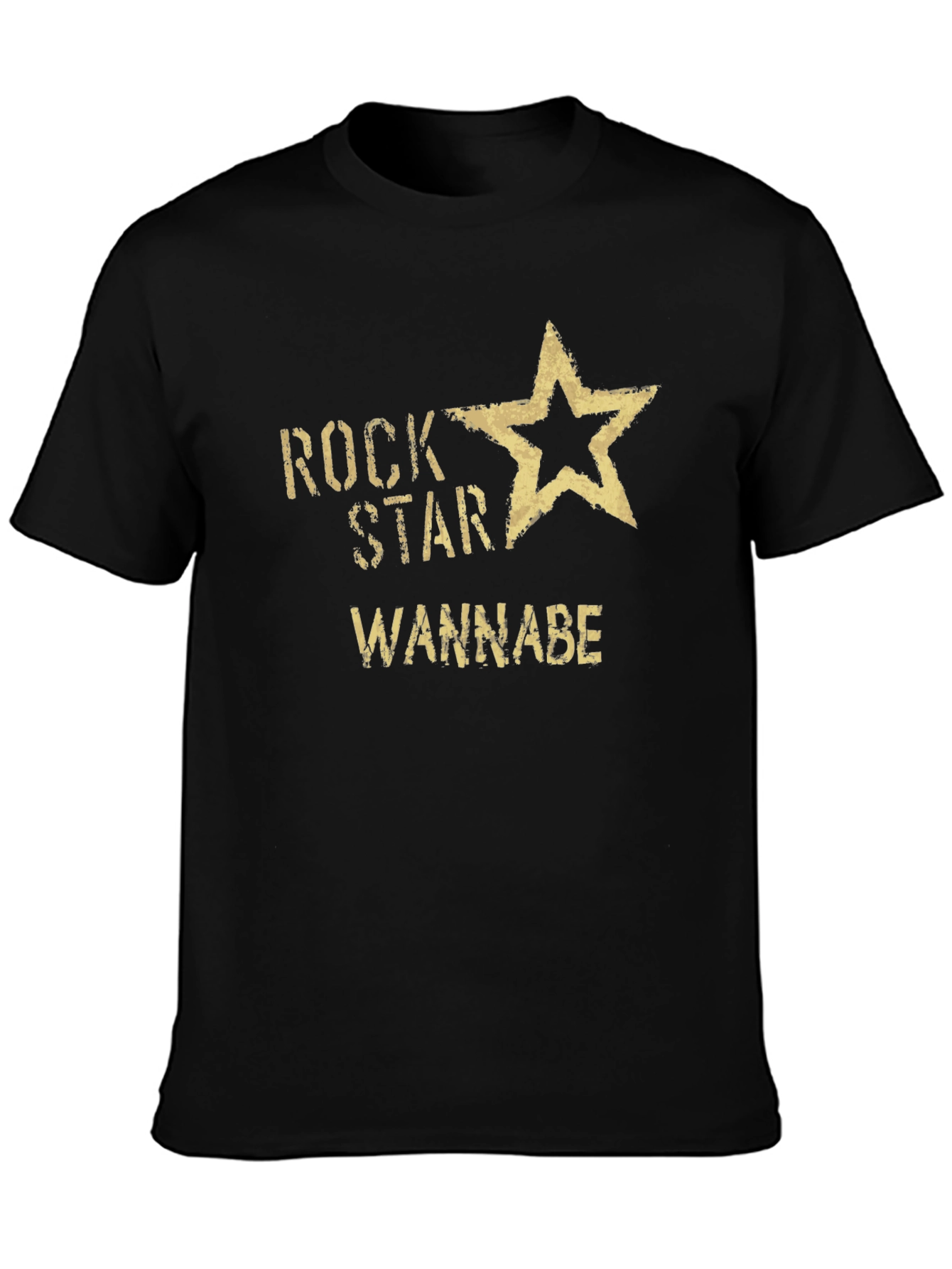 Rock Star Wannabe Black Graphic T-Shirt