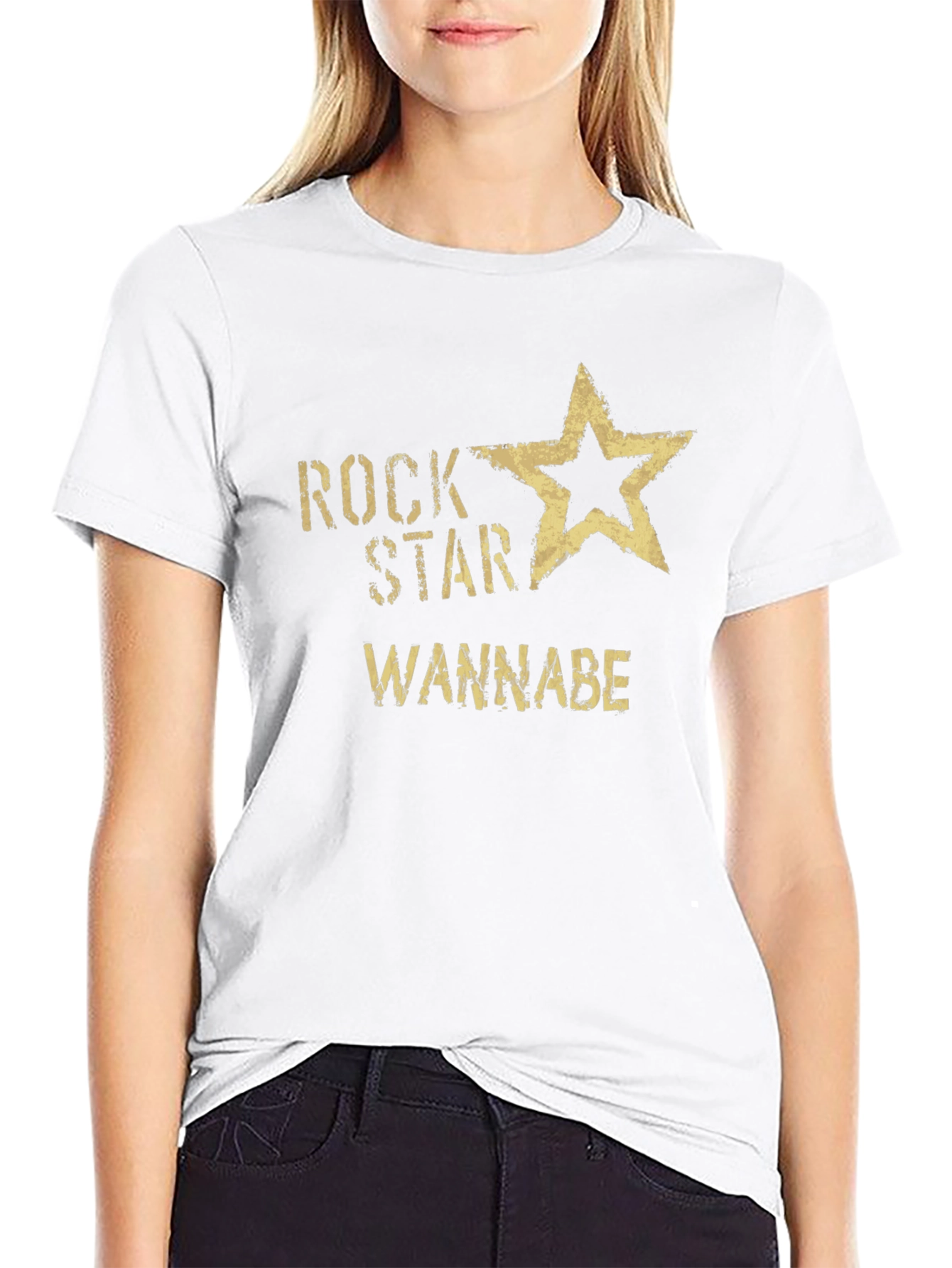 Rock Star Wannabe Black Graphic T-Shirt